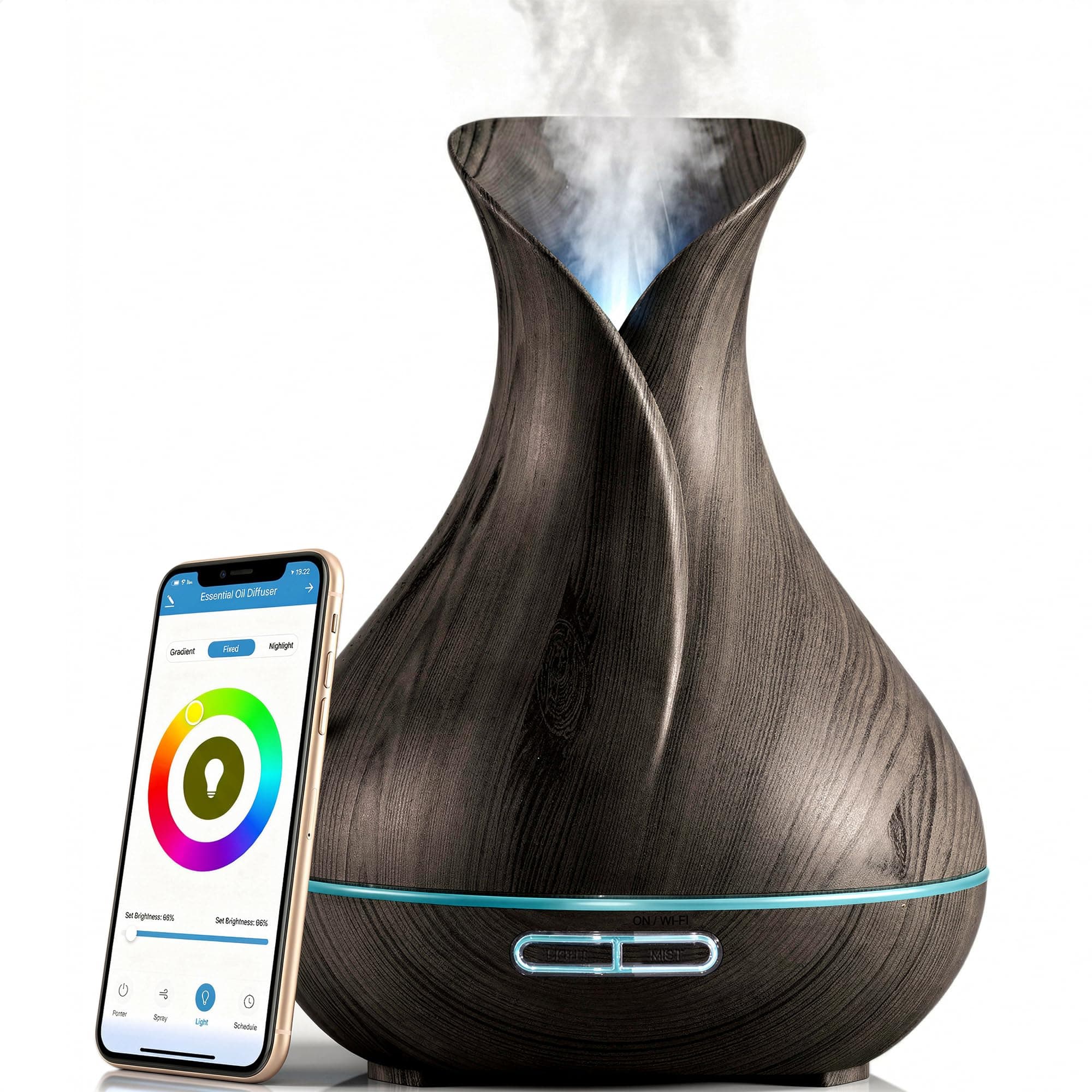 Sierra Modern Home Wi-fi Essential Oil Aromatherapy Diffuser for Alexa & Google Home (400ml)