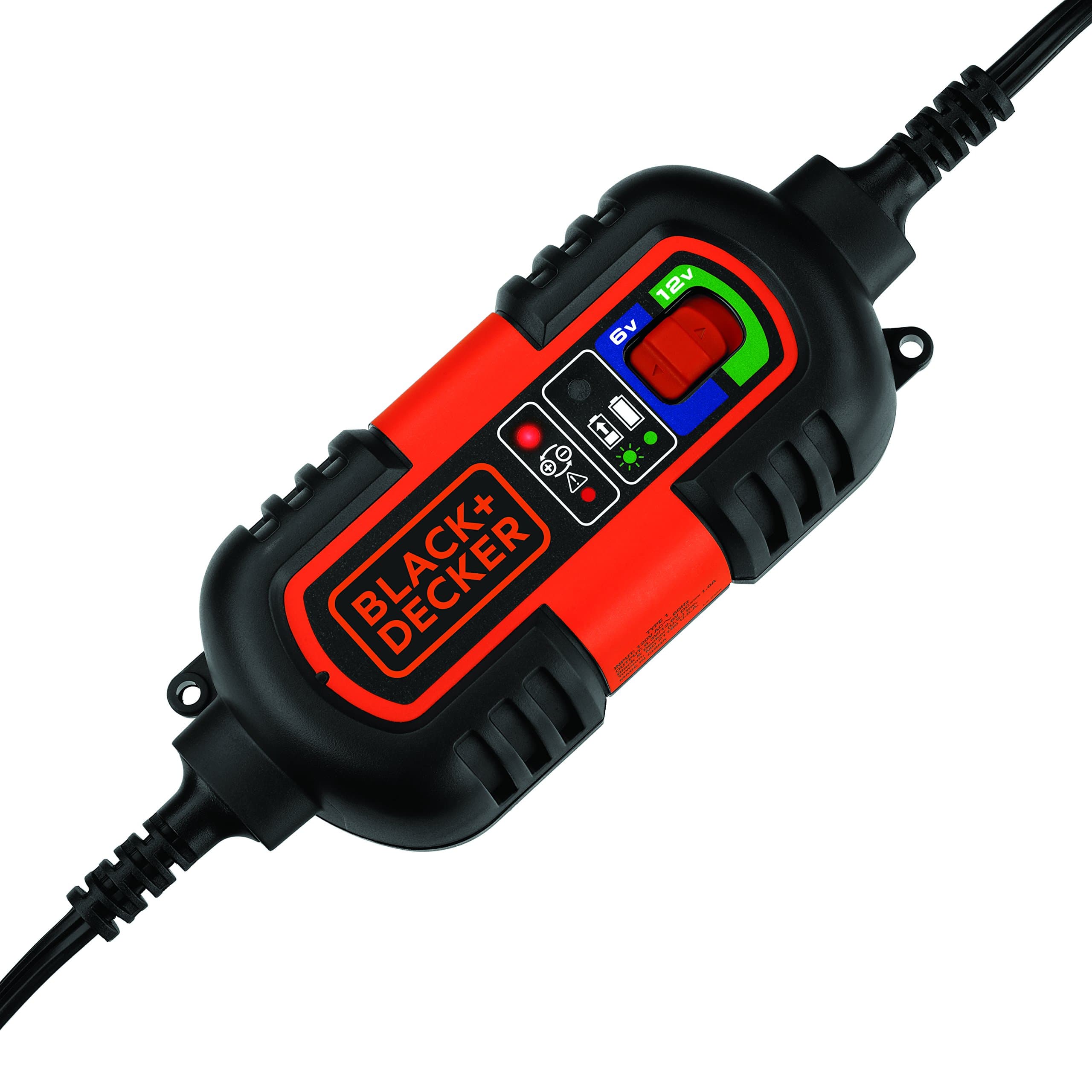 BM3B Fully Automatic 6V/12V Battery Charger/Maintainer with Cable Clamps and O-Ring Terminals, Multi, 1.5 Amp