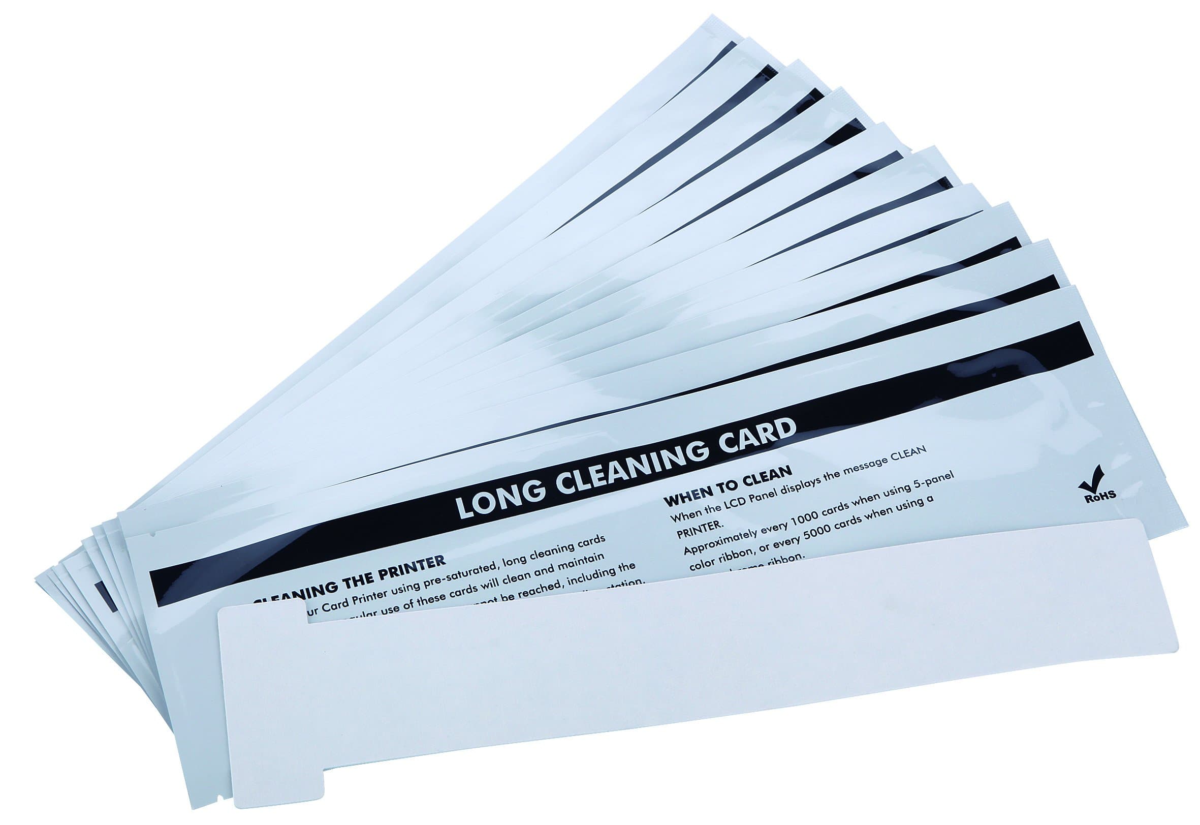 Cleaning Card Kit for Badgy 200/100 ID Card Printer, A Set of 10 Cards,Daily Maintenance with Cleaning Kit to Keep Printing Performance