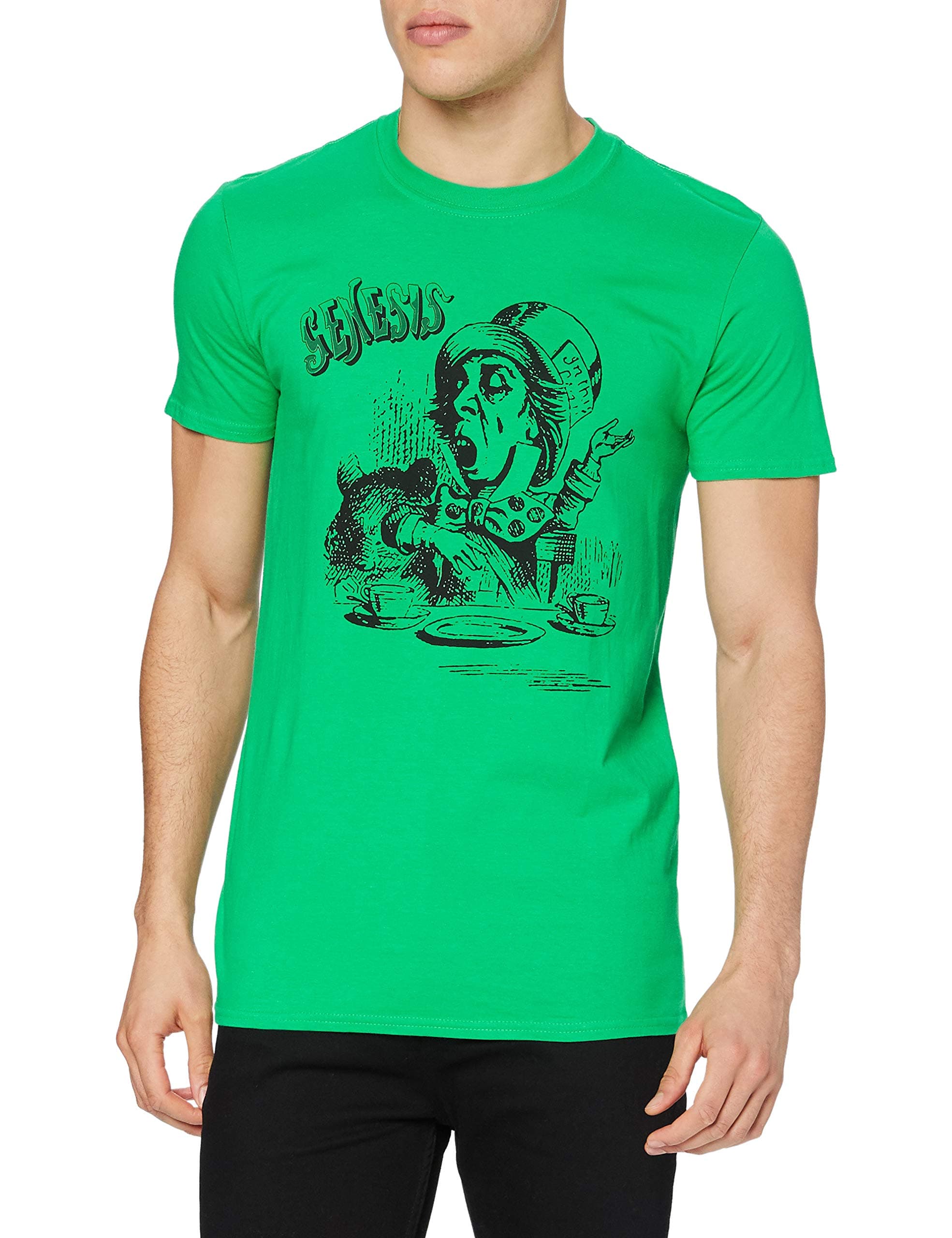 Mens Tee: Mad Hatter - Green - X-Large