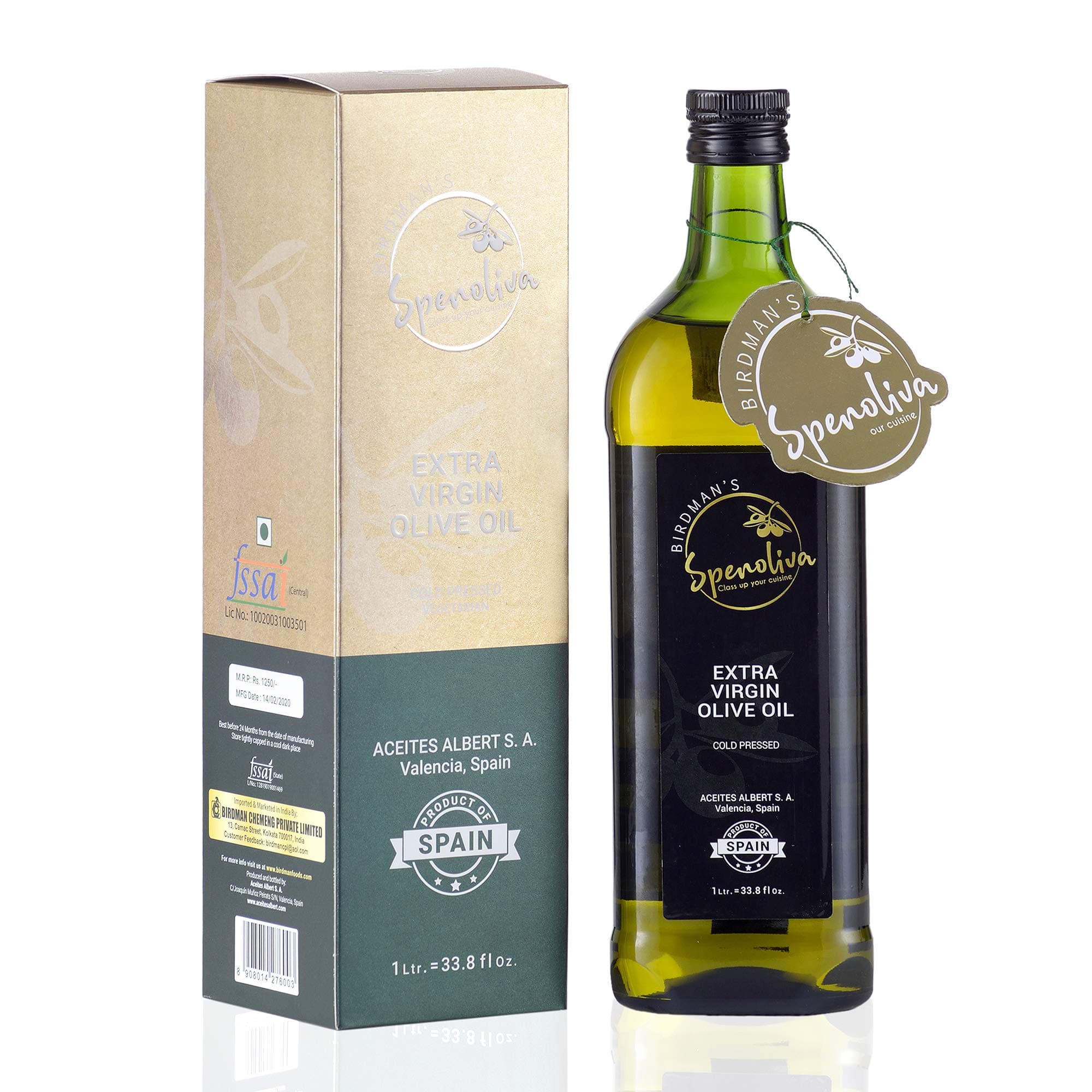 Spenoliva Cold Pressed Extra Virgin Olive Oil, 1L
