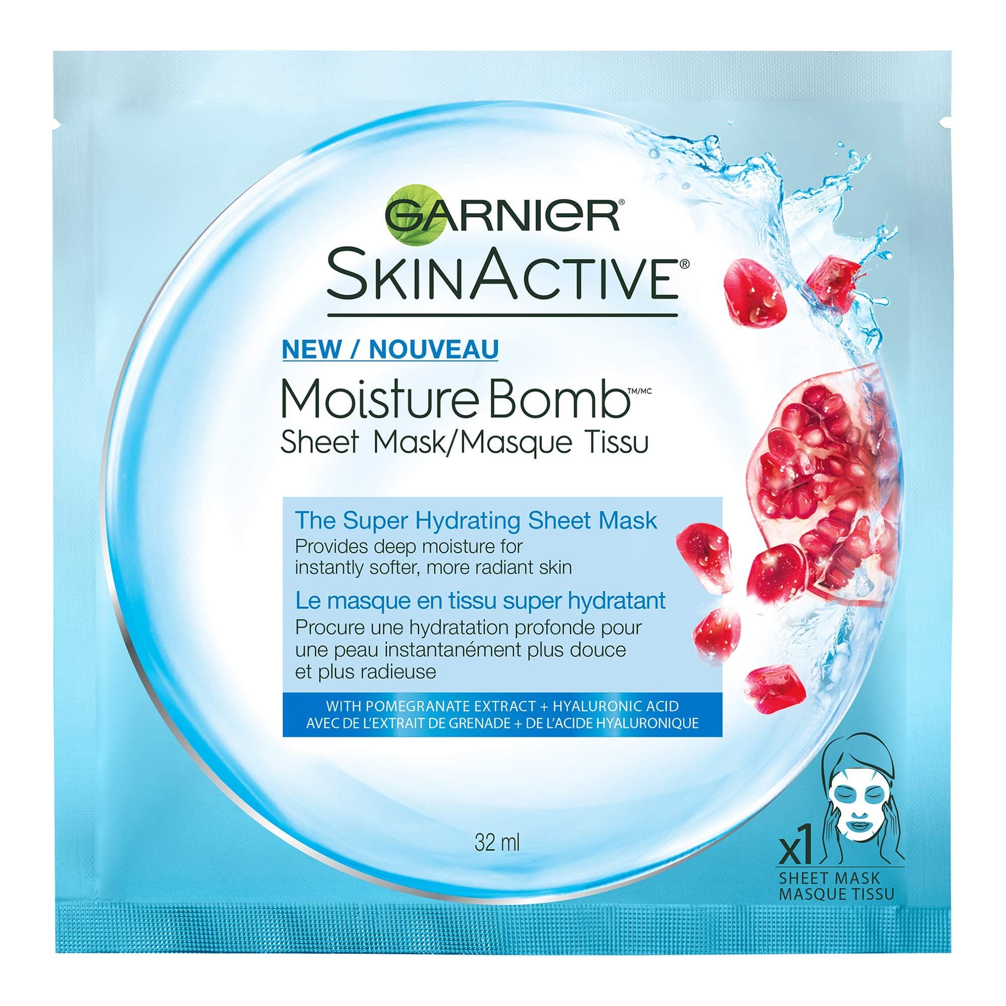 SkinActive Super Hydrating Sheet Mask, 0.08 Ounce, 1 Count