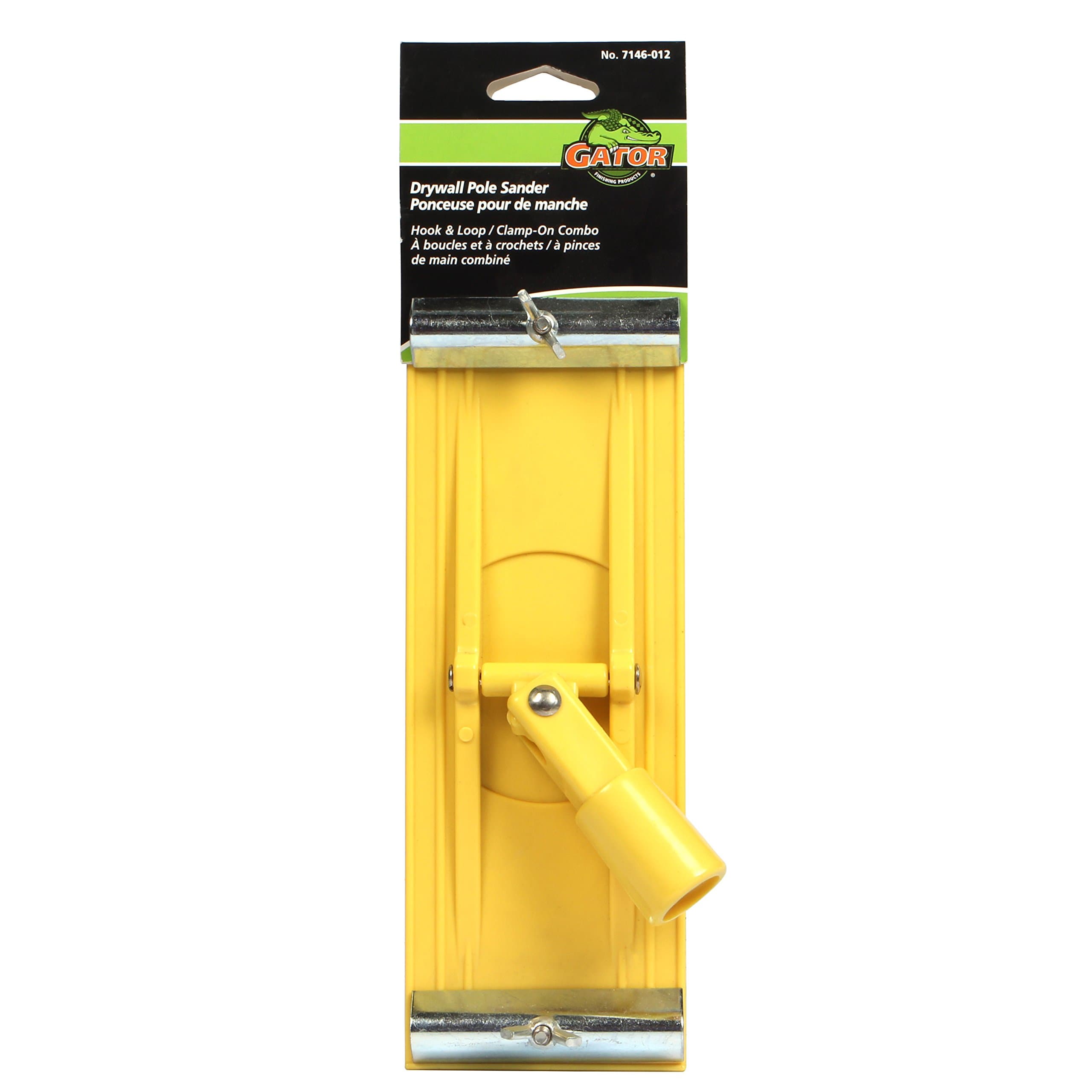 Gator Finishing 7146-012 Combo Drywall Pole Sander Hook & Loop, and Clamp-on with Pole (1 Pack)