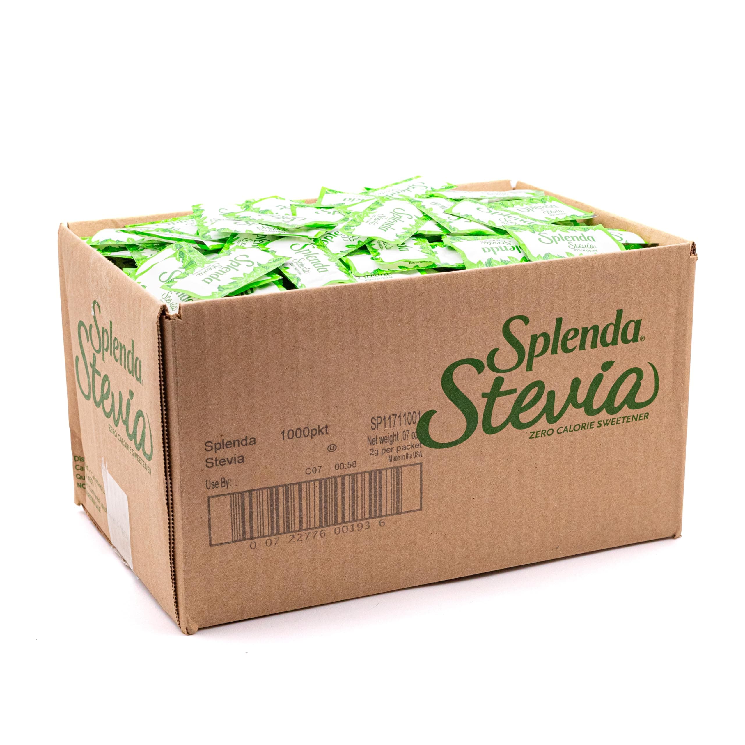 Stevia Zero Calorie Sweetener, Plant Based Sugar Substitute Granulated Powder, Single Serve Packets, 1000 Count (Pack of 1)