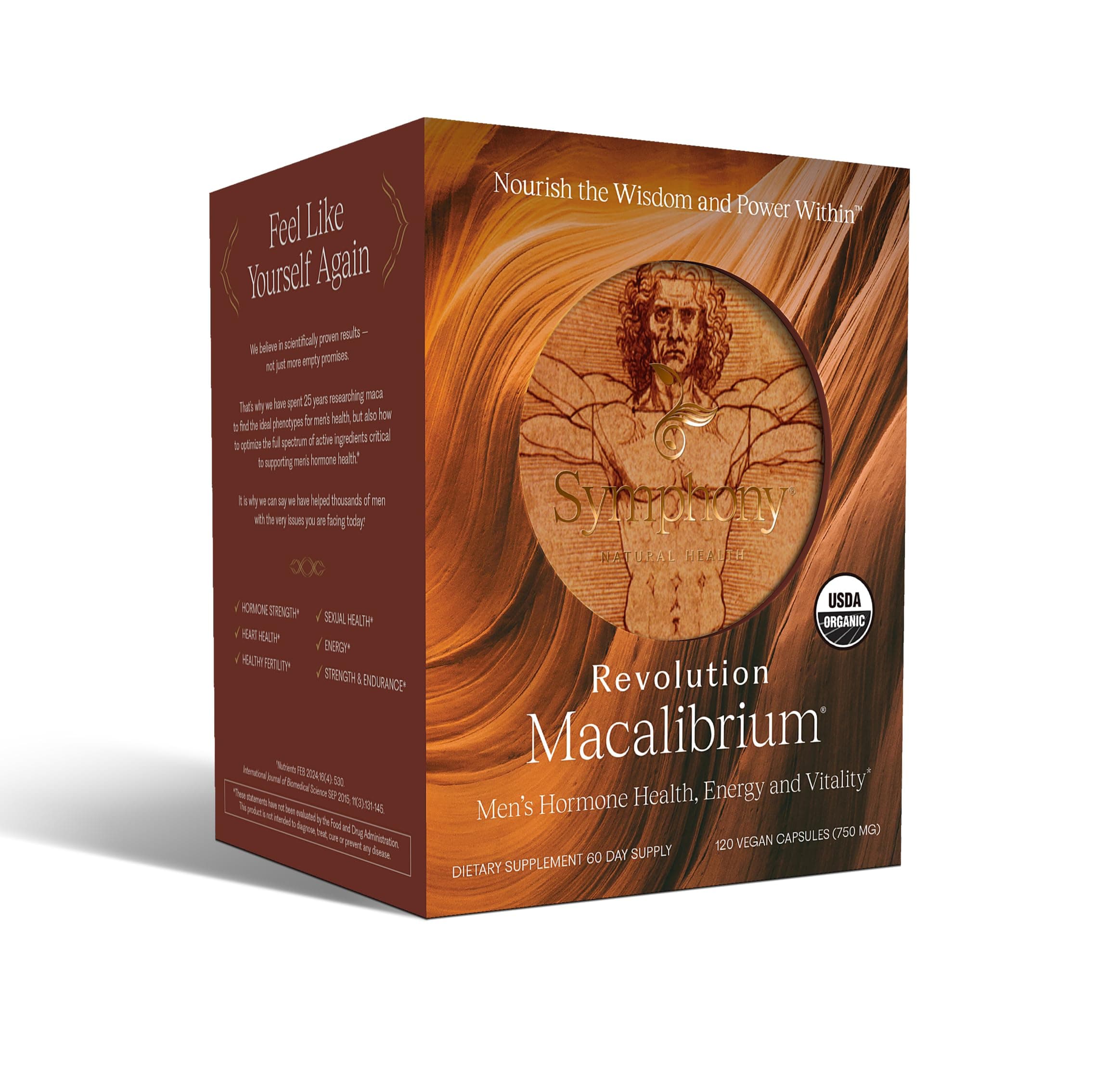 Revolution Macalibrium® – Men’s Hormone Strength & Testosterone Supplement | Scientifically-Proven Phenotype Formulation to Support Energy, Heart & Reproductive Health (120 Vegan Capsules)