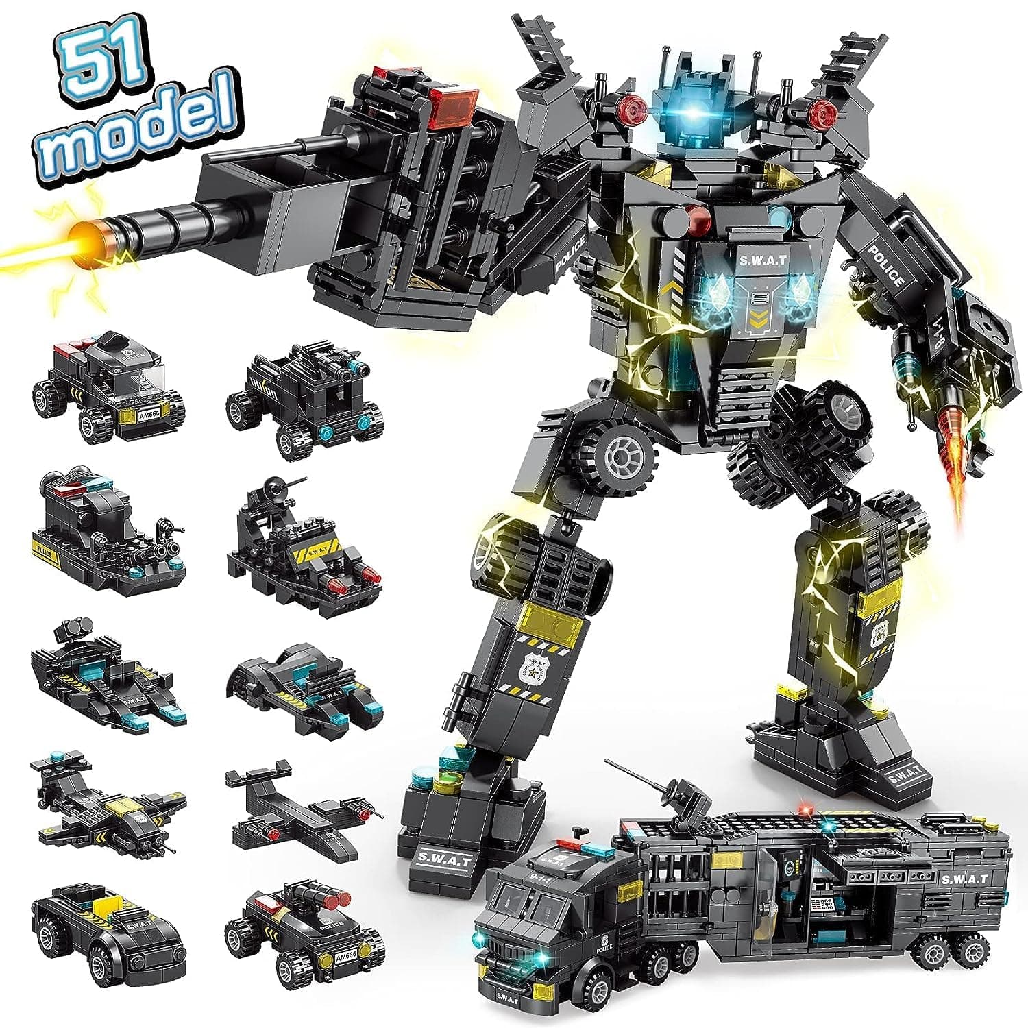 KASTWAVE 51-in-1 Robot Building Kit - STEM Engineering Projects for Boys 8-12
