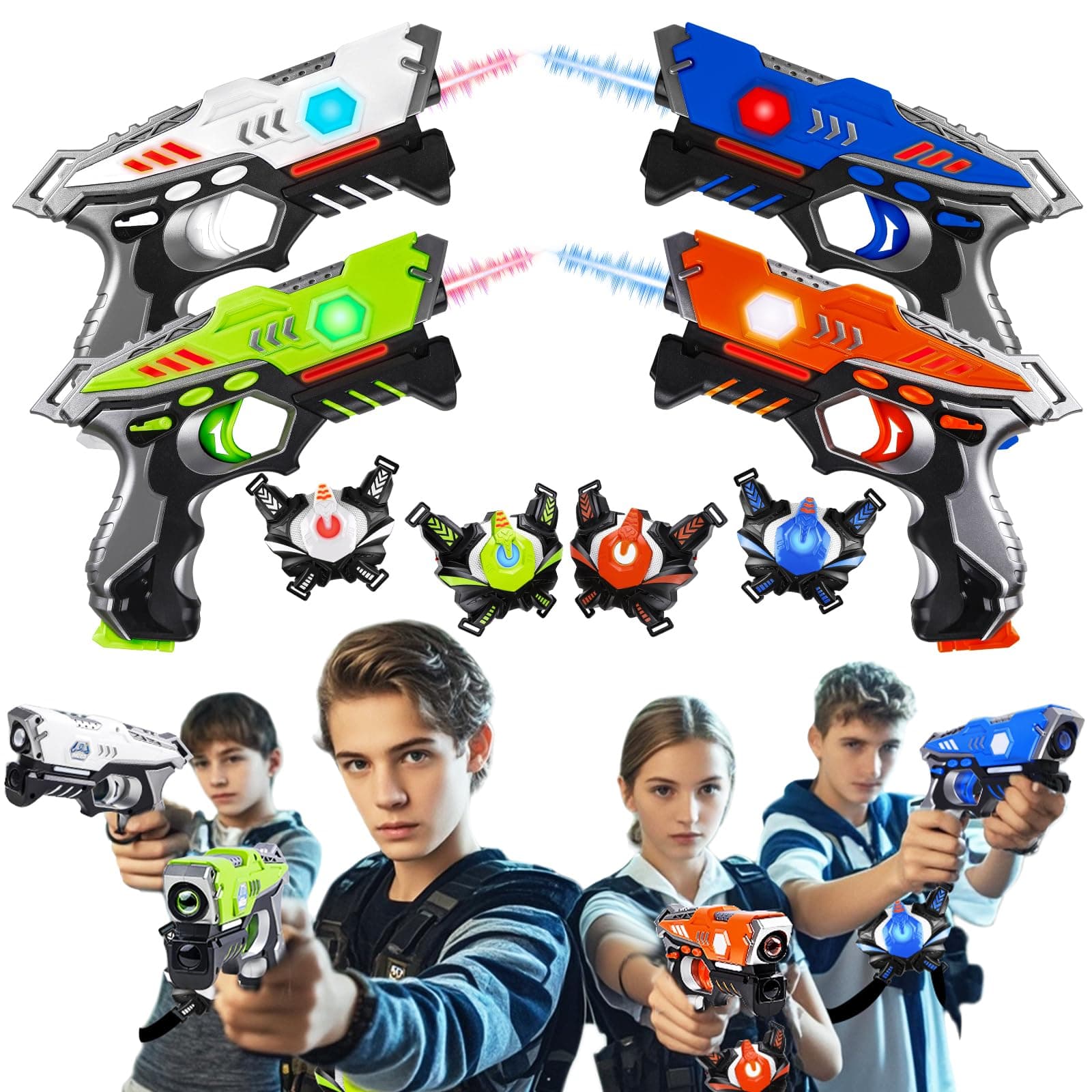 Infrared Laser Tag Gun Sets with Vest 2 player pack