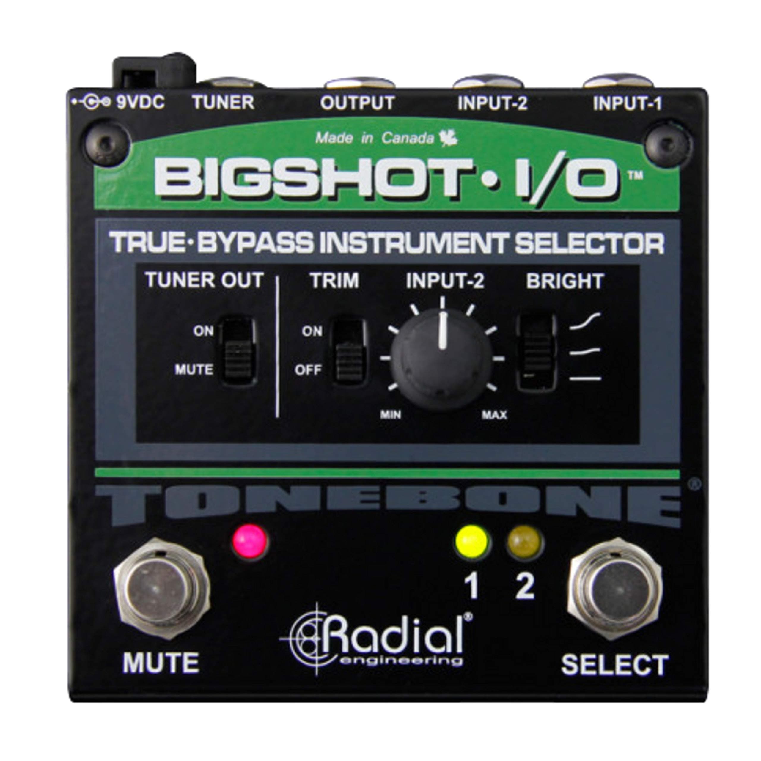 Radial BigShot I/O Black True Bypass Instrument Selector, Model R800 7212