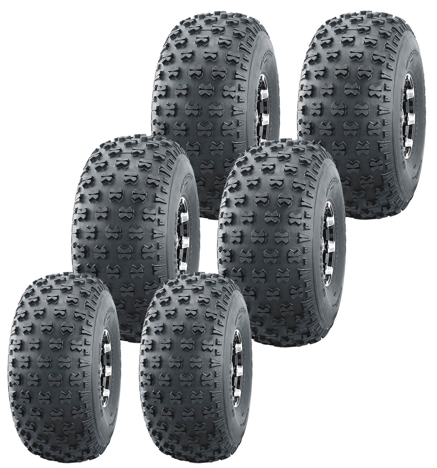 WANDA 6 Utility ATV tires (2) 22.5x10-8 & (4) 25x12-9 fit for 05-16 John Deere GATOR TH 6X4