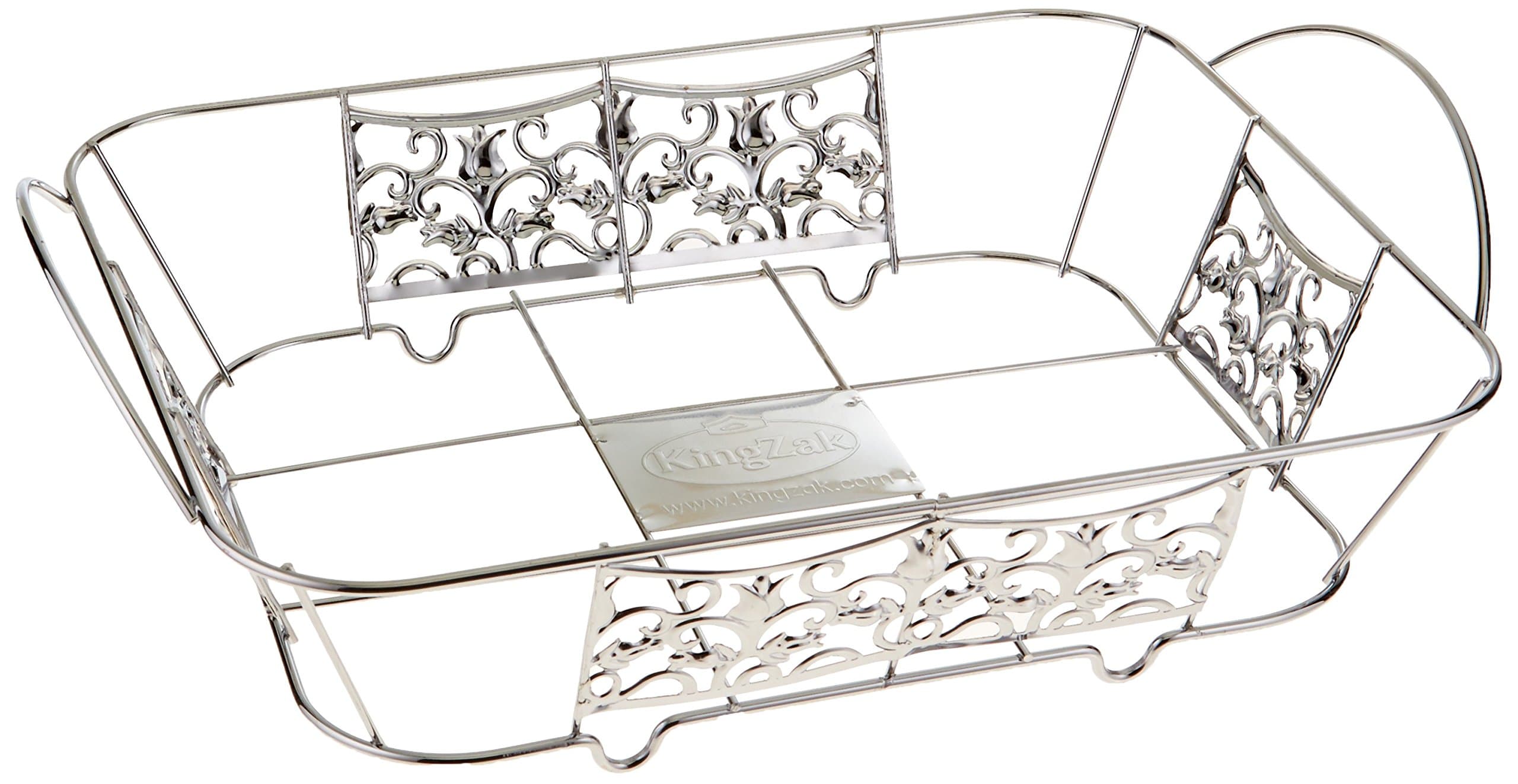 Premium Aluminum Silver Pan Holder - 9" x 13", 1 Piece - Decorative, Sturdy & Space-saving Design | Perfect for Stylish Kitchen Storage & Organization