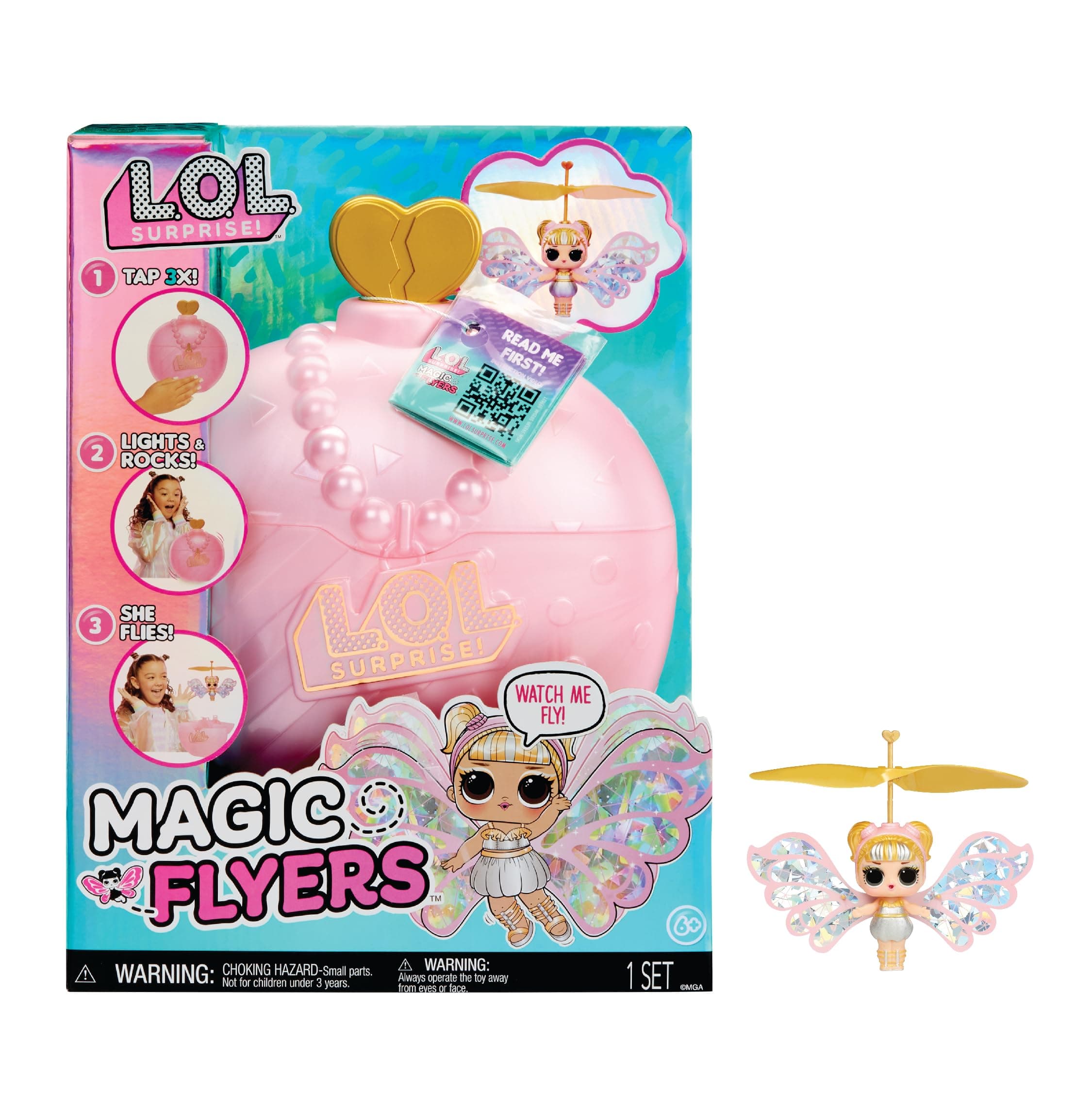 Magic Flyers: Sky Starling- Hand Guided Flying Doll, Collectible Doll, Touch Bottle Unboxing, Great Gift for Girls Age 6+