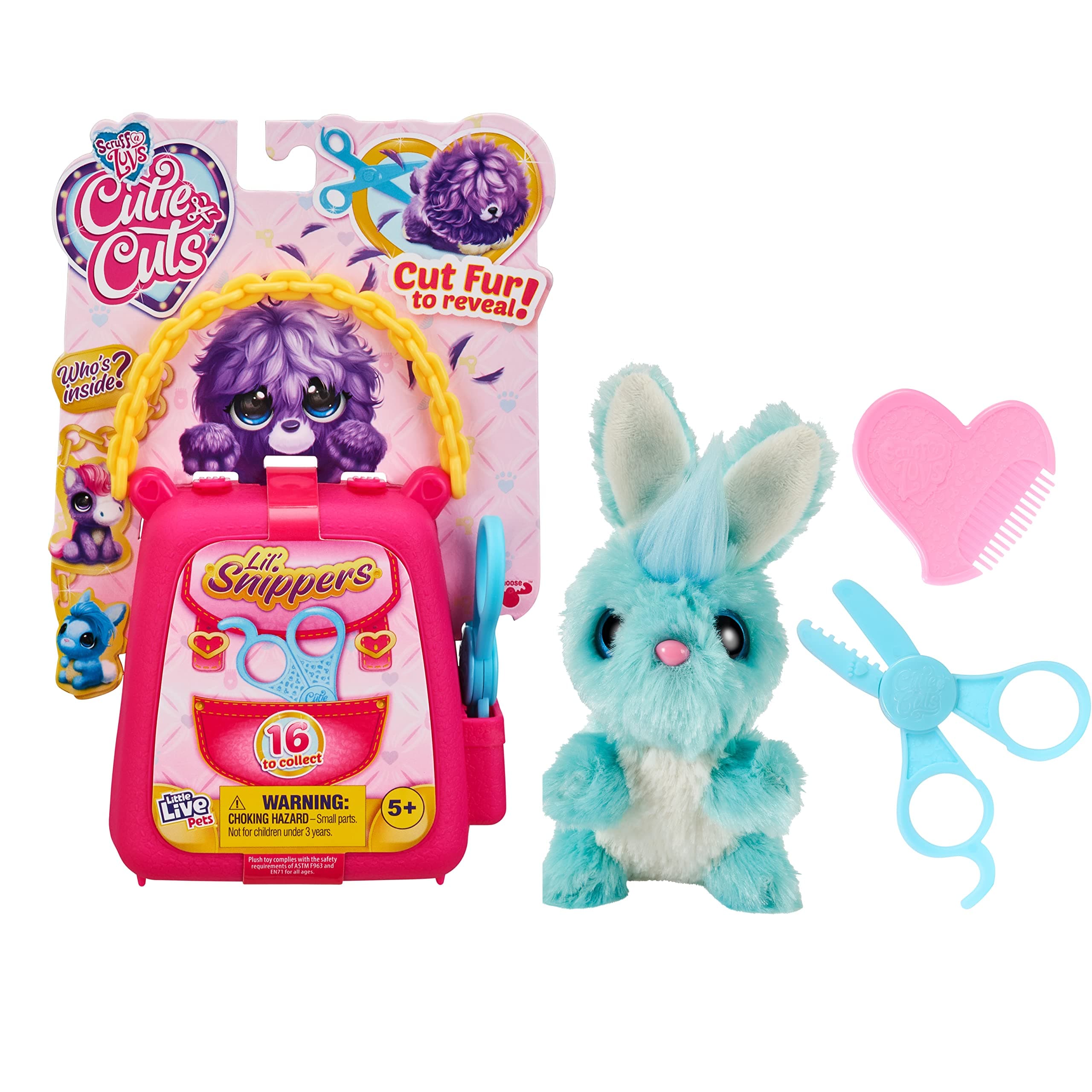 Little Live Pets Scruff-a-Luvs Cutie Cuts Lil Snippers Cut Fur, Reveal, Groom & Love Plush Rescue pet 30161