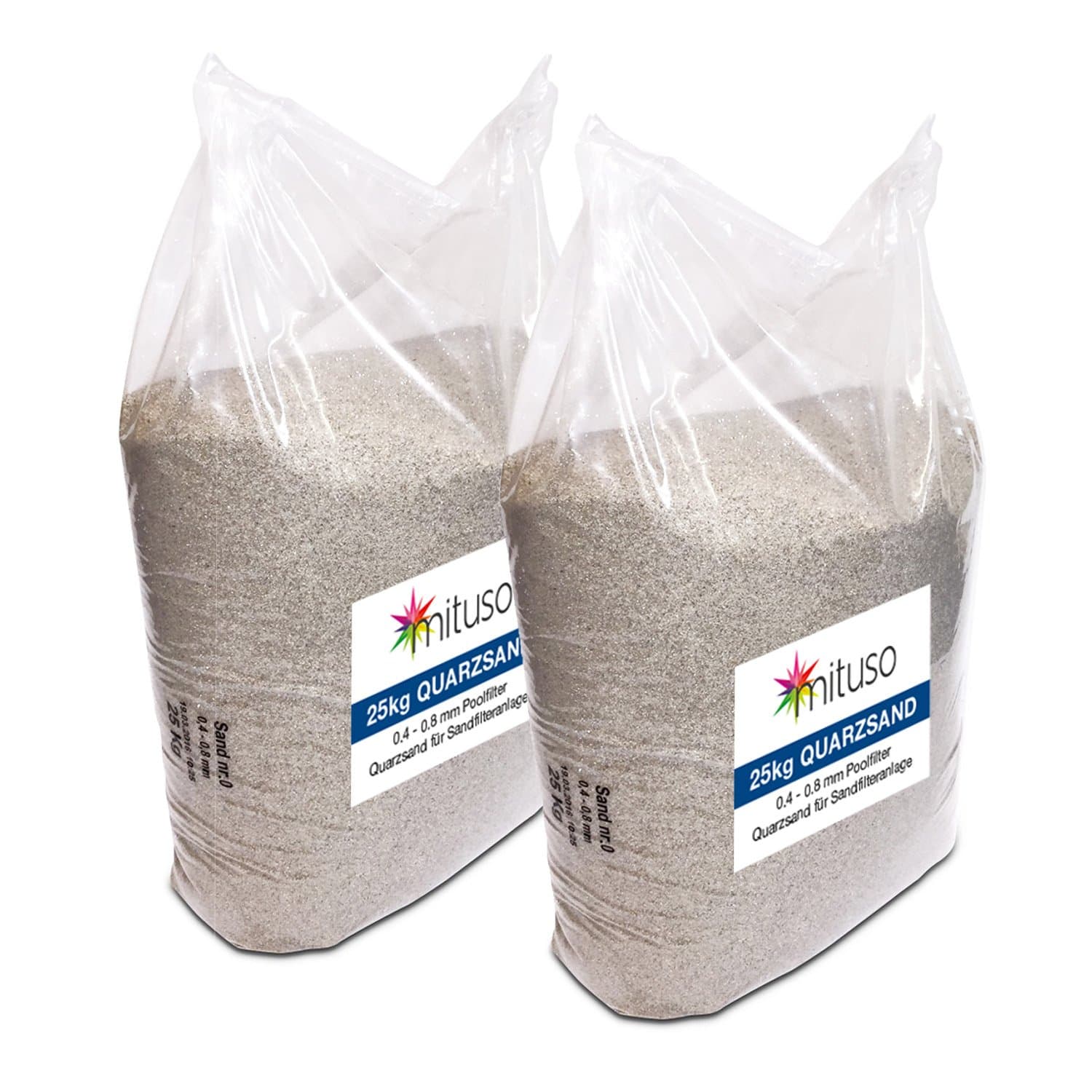 Quartz Sand for Sand Filter Systems, Pack of 2 (2x 25 kg)