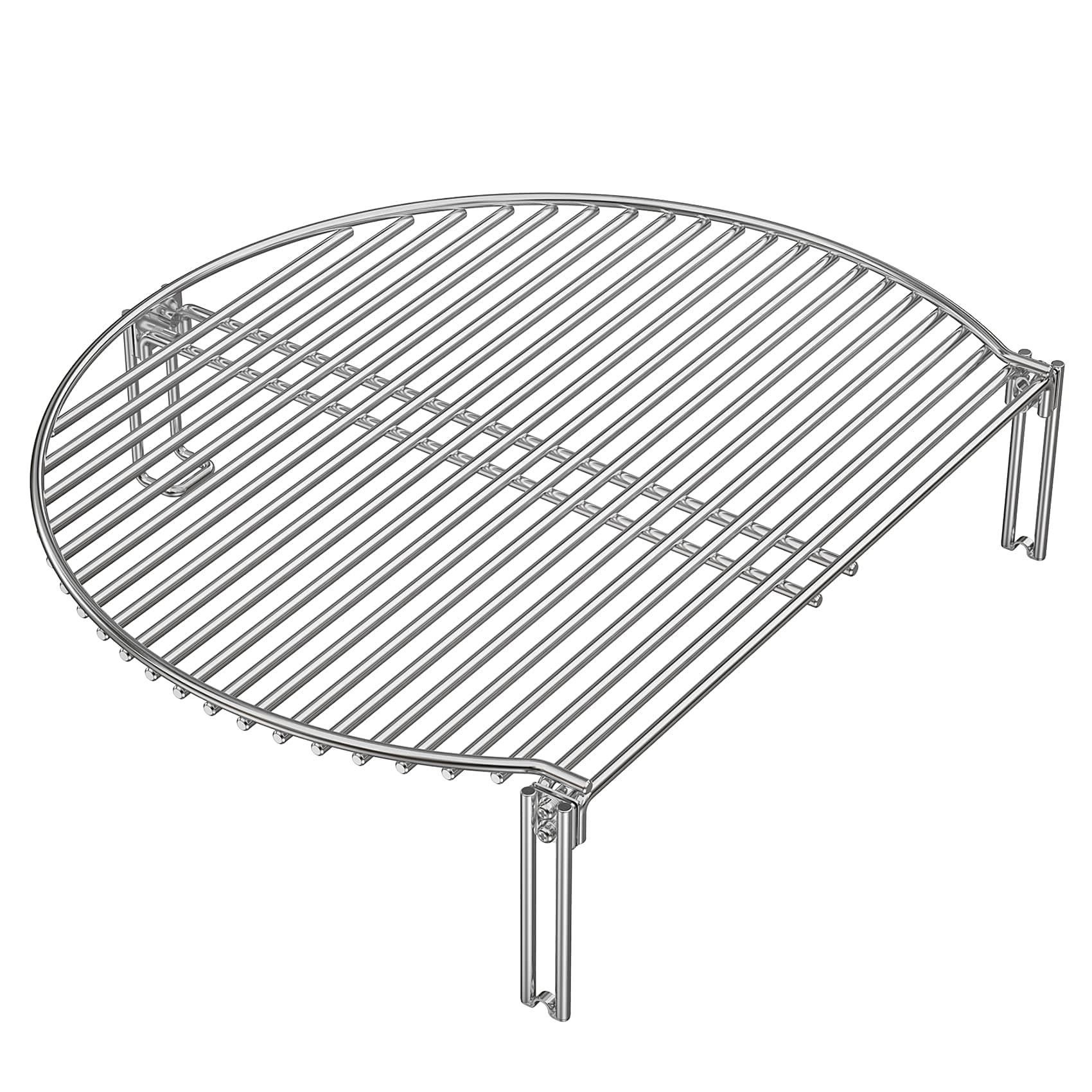 onlyfire only fire Stainless Steel Grill Expander Cooking Grate Fits for Charcoal Kettle Grills Like Weber,Char-Broil and Ceramic Grills Like Large Big Green Egg,Kamado Joe Classic,Pit Boss,Louisiana