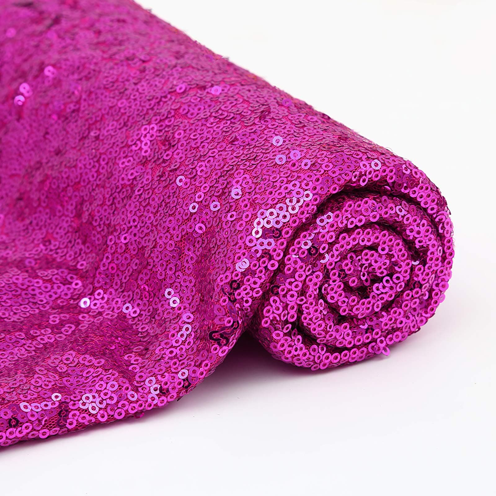 1 Yard Fuchsia Sequin Fabric Squares Sequin Mesh Fabric by The Yard for Sewing Costumes Apparel Crafts