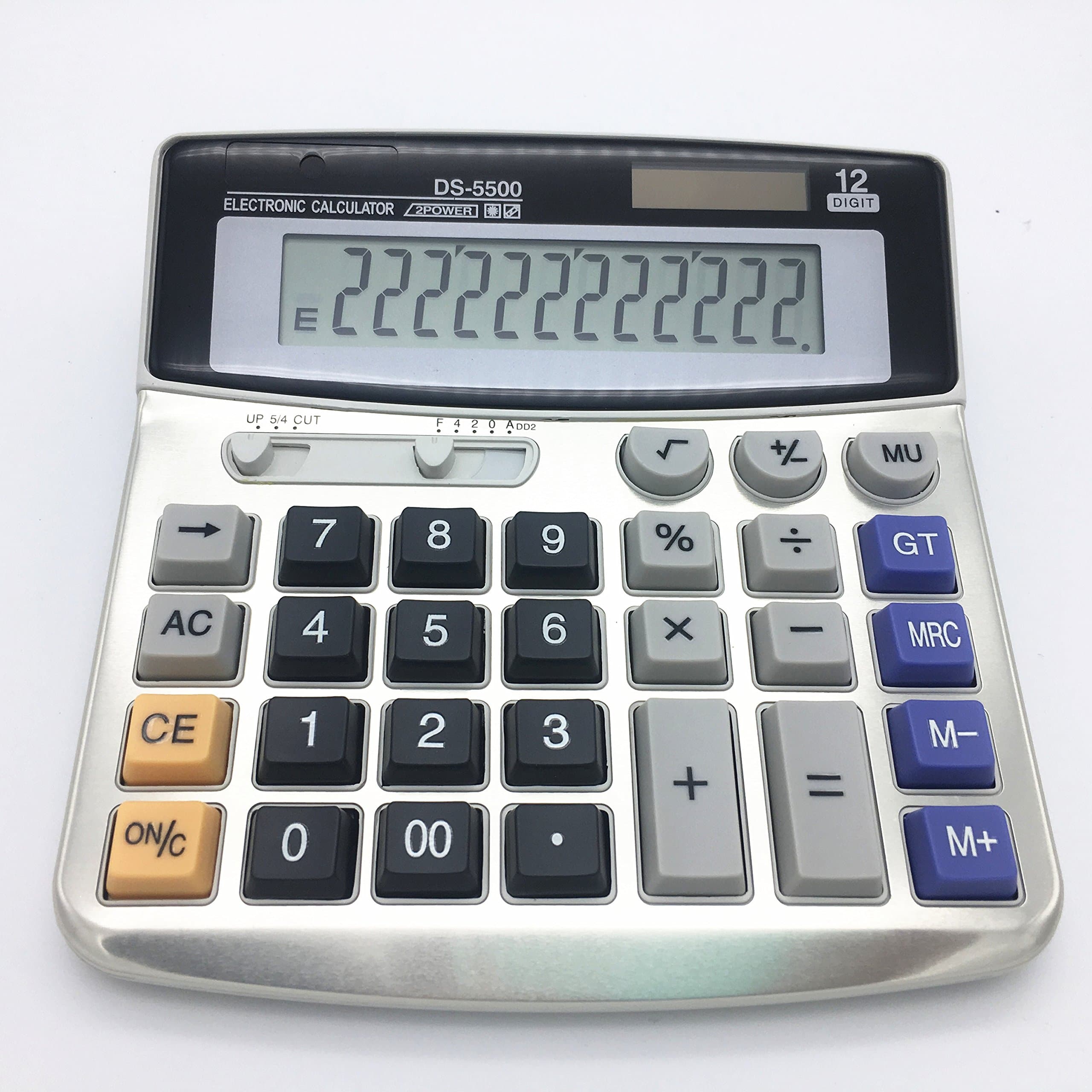 Electronic Desktop Calculator with 12 digits Large Display Battery or solar power supply Office Calculator