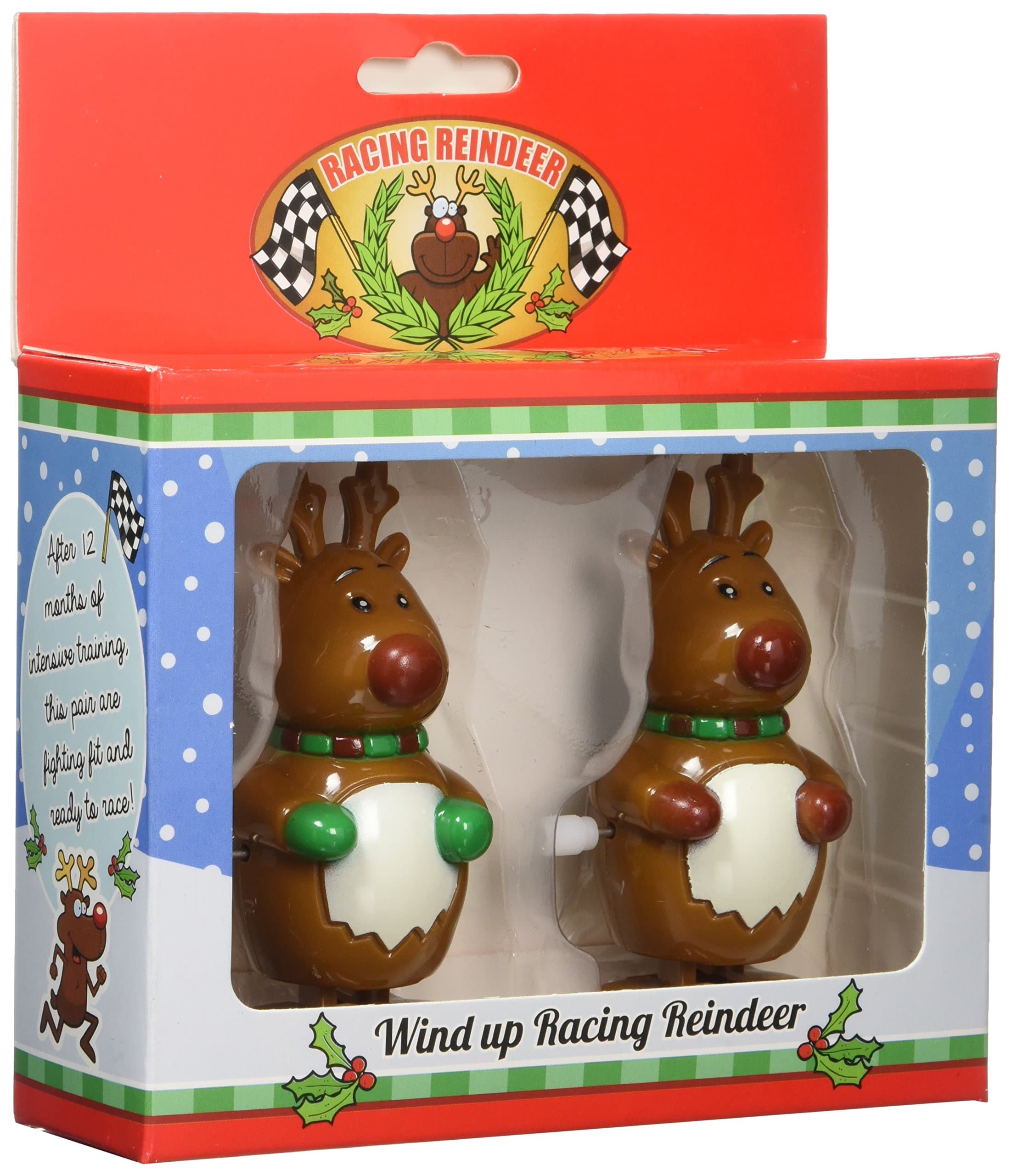 Diabolical Gift People DP0675 Racing Wind-Up Reindeers