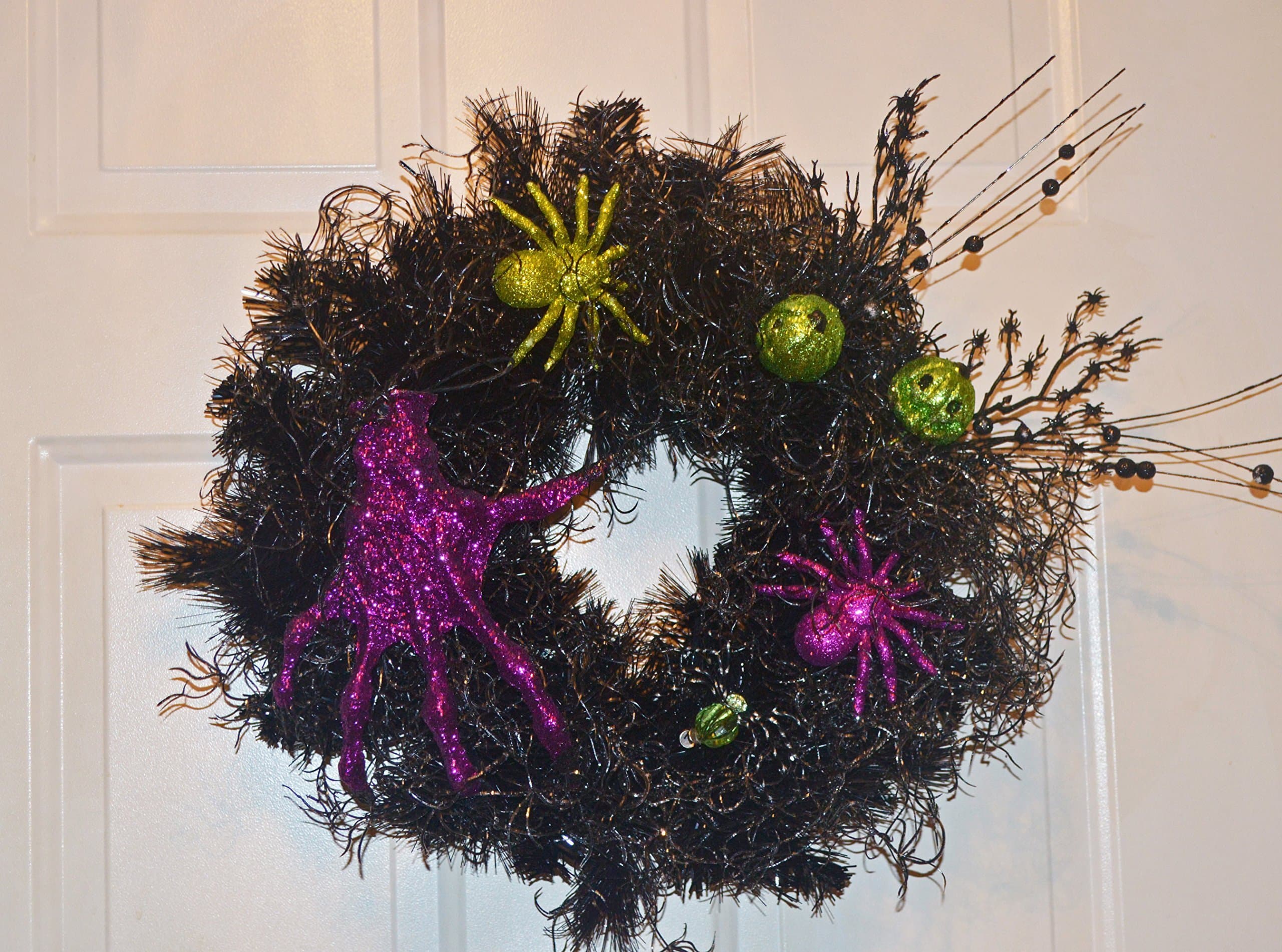 Halloween Wreath, Spider Web Wreath, Front Door Wreath, Spider, Spooky Wreath, Ready to Ship!