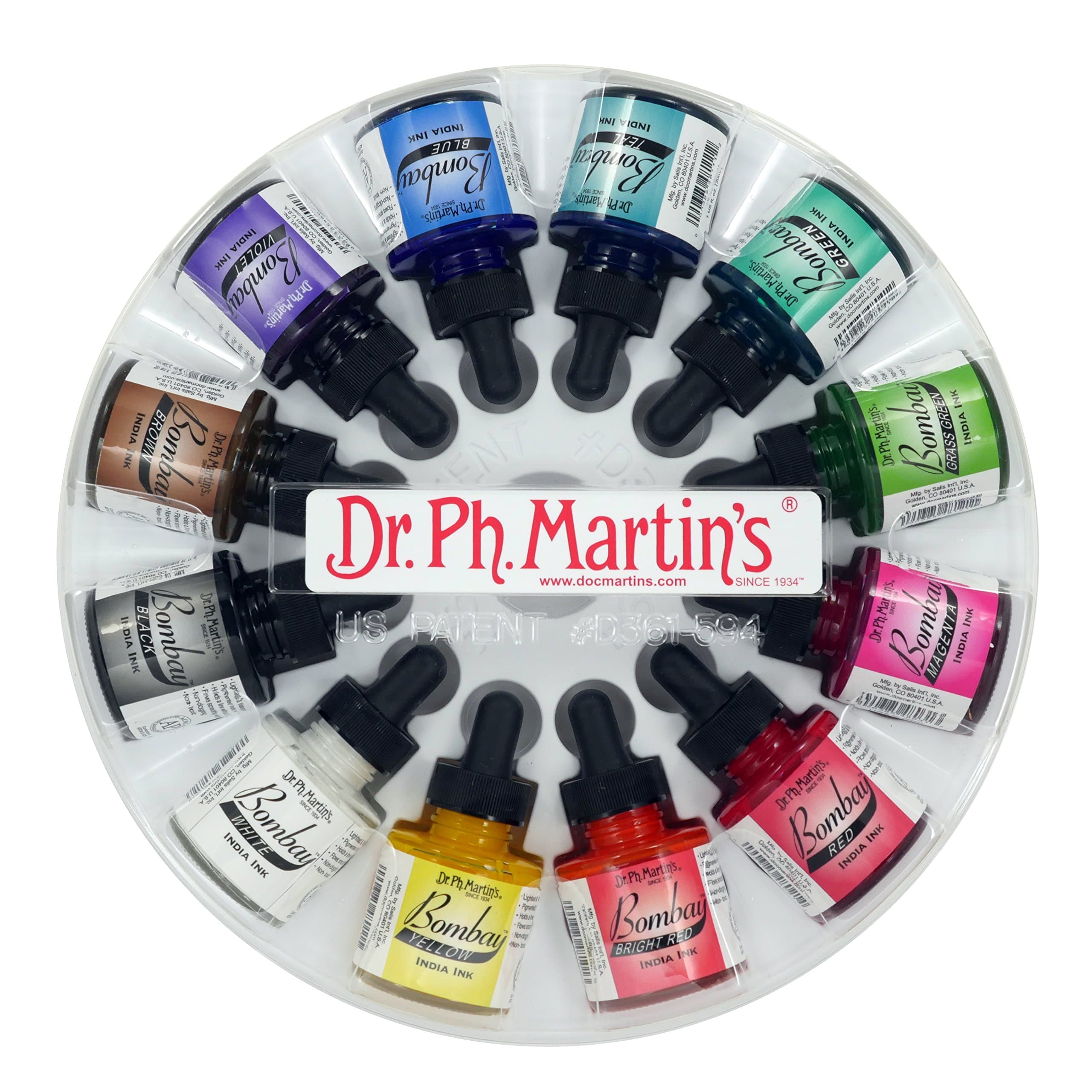 Dr. Ph. Martin's BOMBAY INDIA INK 1OZ 12/SET#1