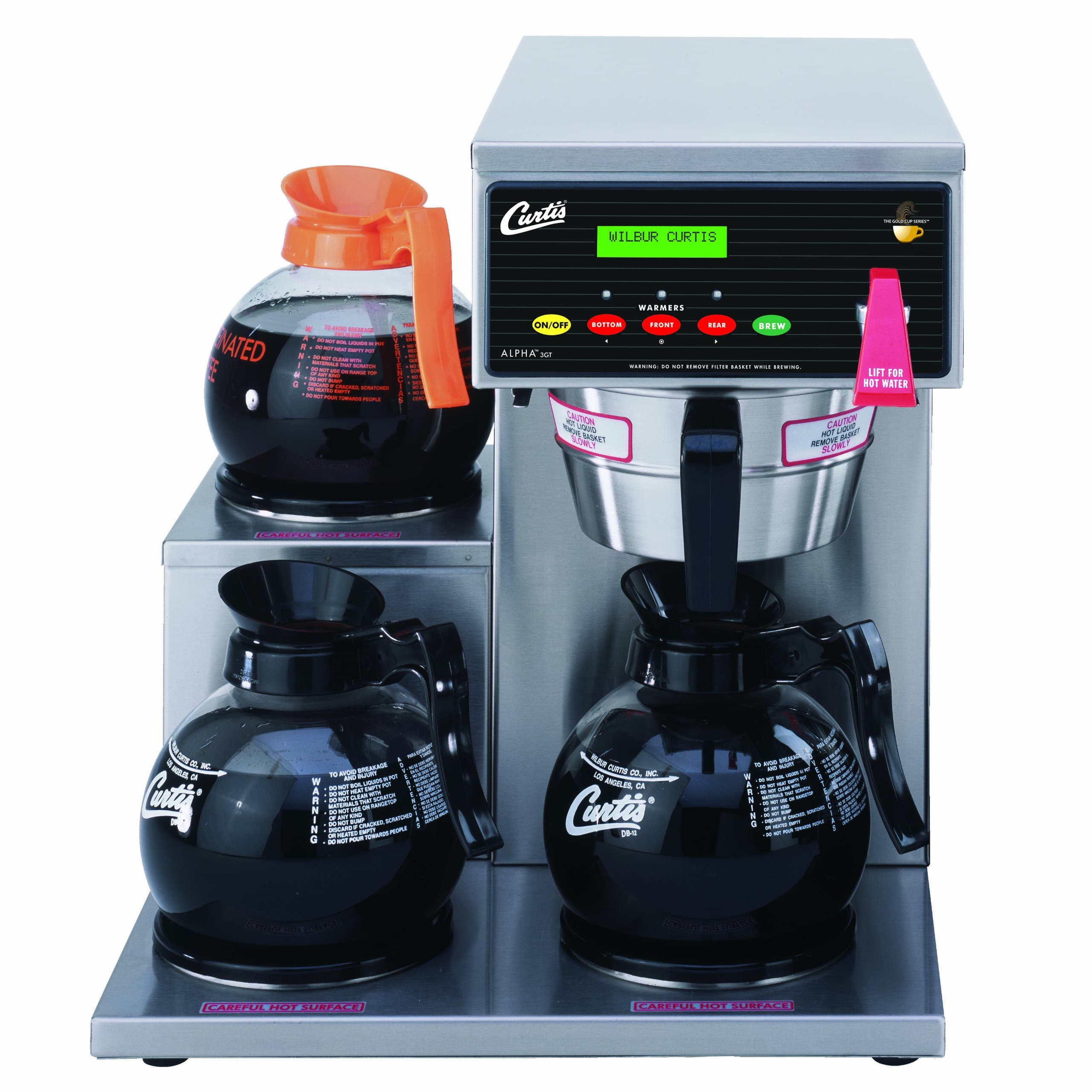 Wilbur CurtisG3 Alpha Decanter Brewer 64 Oz Coffee Brewer, 3 Station, 3 Lower Left Warmers - Commercial Coffee Brewer - ALP3GTL12A000 (Each)