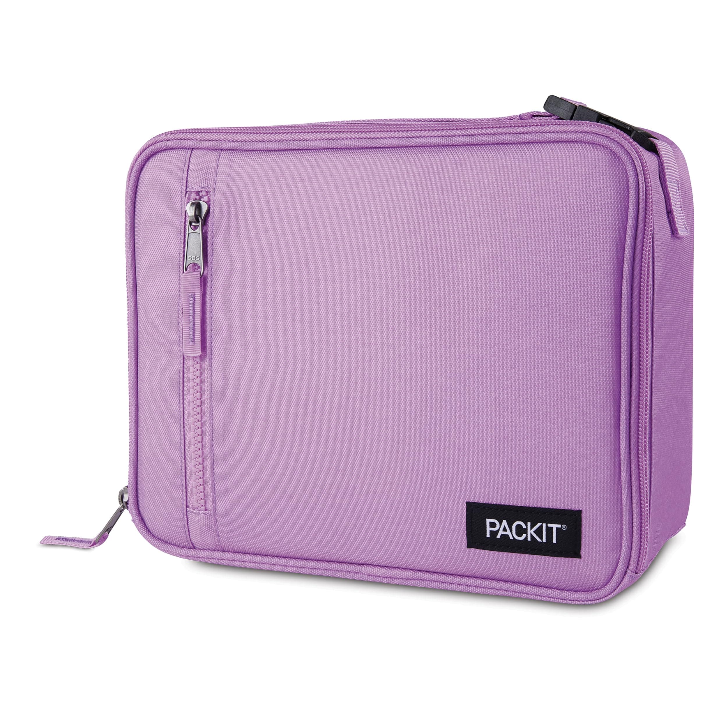 PackIt(R) Freezable Classic Lunch Box, Lavender, Built with EcoFreeze(R) Technology, Fully Freezable, Collapsible, Reusable, With Zip Front Pocket and Buckle Handle, Designed for Fresh Lunch On the Go