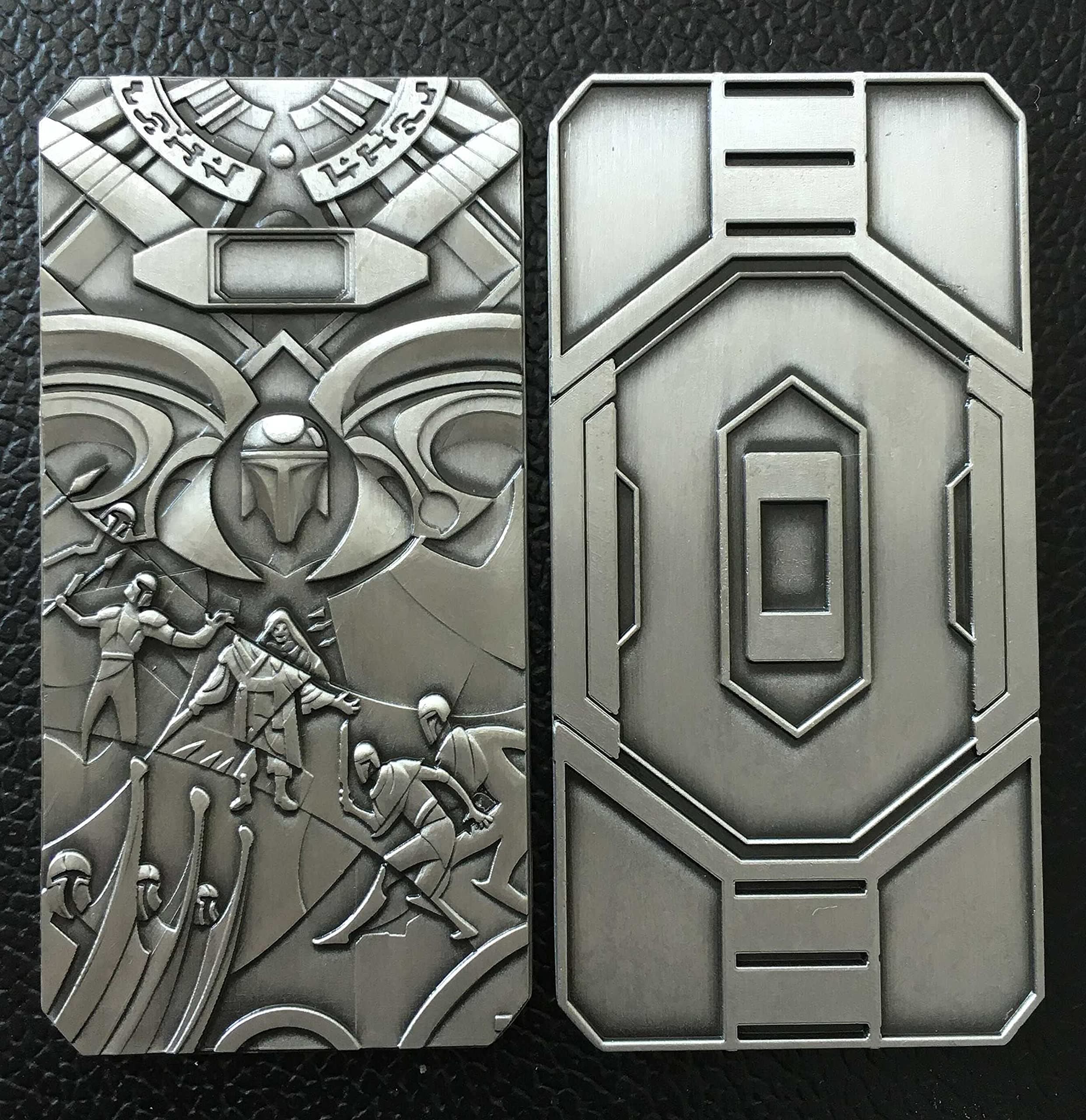 Patchlab Coin 10 - Space Wars Mando Iron Ingot Coin | Self Adhesive, Compact, Kirsite Material | Iron Bar for Collectors & Enthusiasts, 3"x1.5", 1.7oz