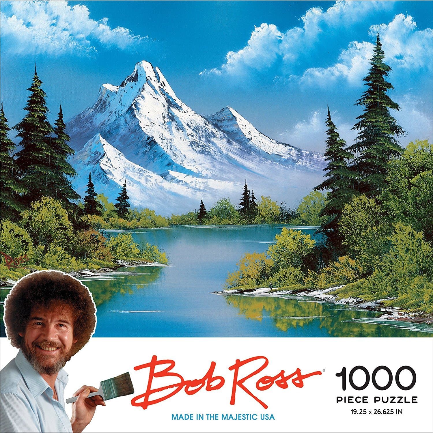 Bob Ross Mountain Reflections - 1000 Piece Jigsaw Puzzle