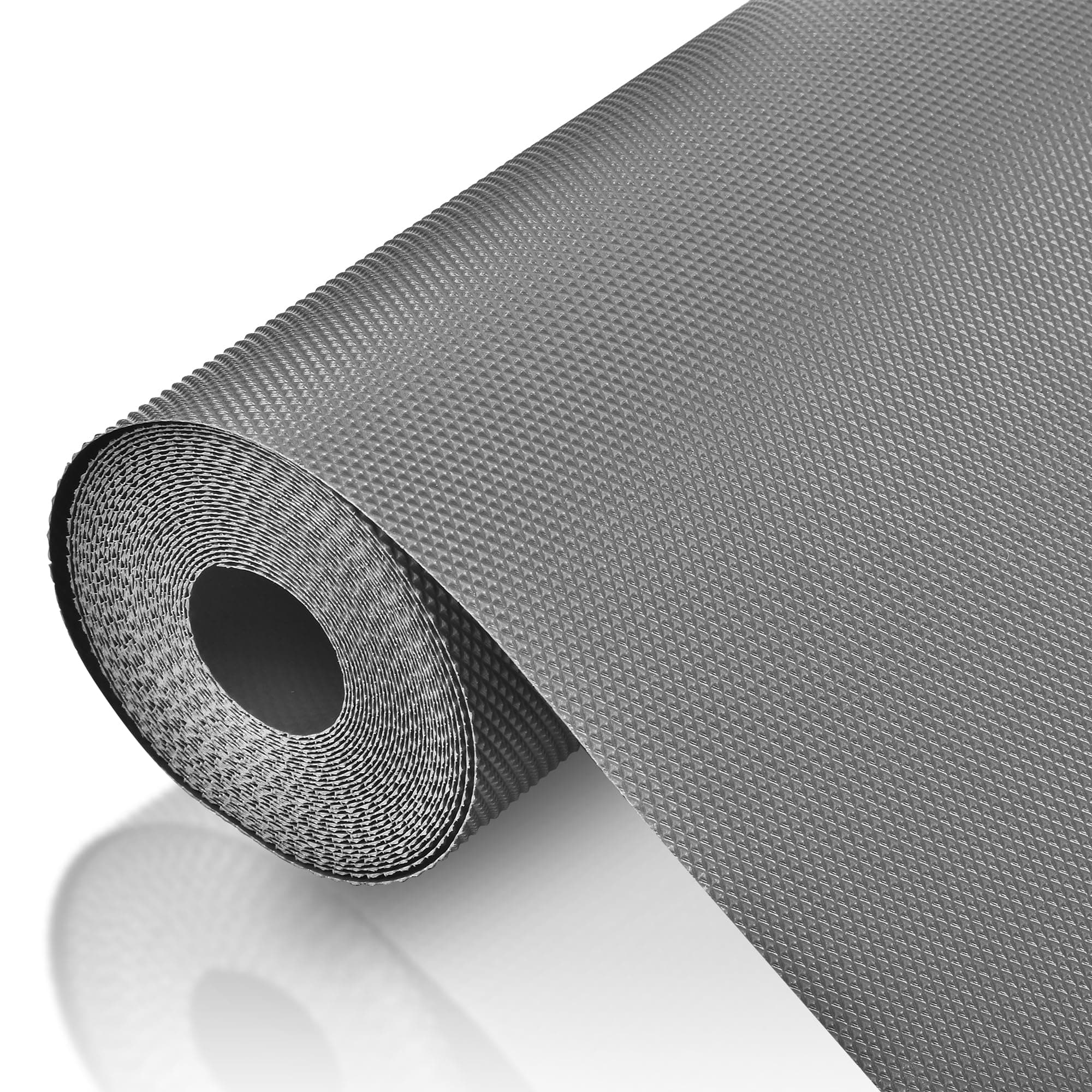 EASYHOME Multipurpose EVA Anti-Slip Mat (60cm x 5 Meter, Grey) – Waterproof, Washable Shelf Liner Roll Sheet for Kitchen, Bathroom, Drawers, Cabinets, Fridge & Table Mat