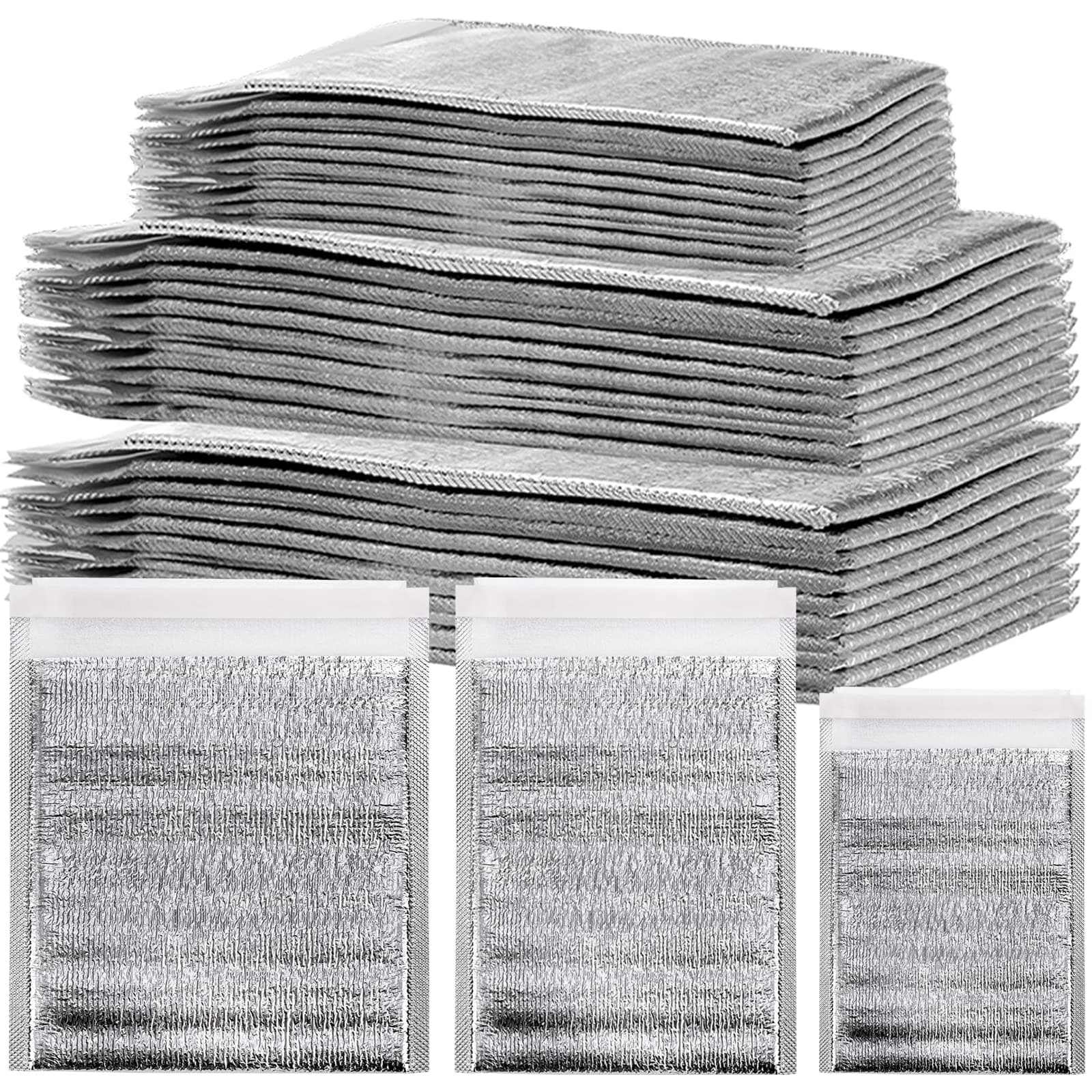 ZEAYEA 30 Pack Reusable Insulation Bags, Thermal Box Liners for Cold and Hot Food, Insulated Shipping Mailers Envelope Bags, Waterproof Insulation Package for Lunch Food Bento Camping Picnic, 3 Size