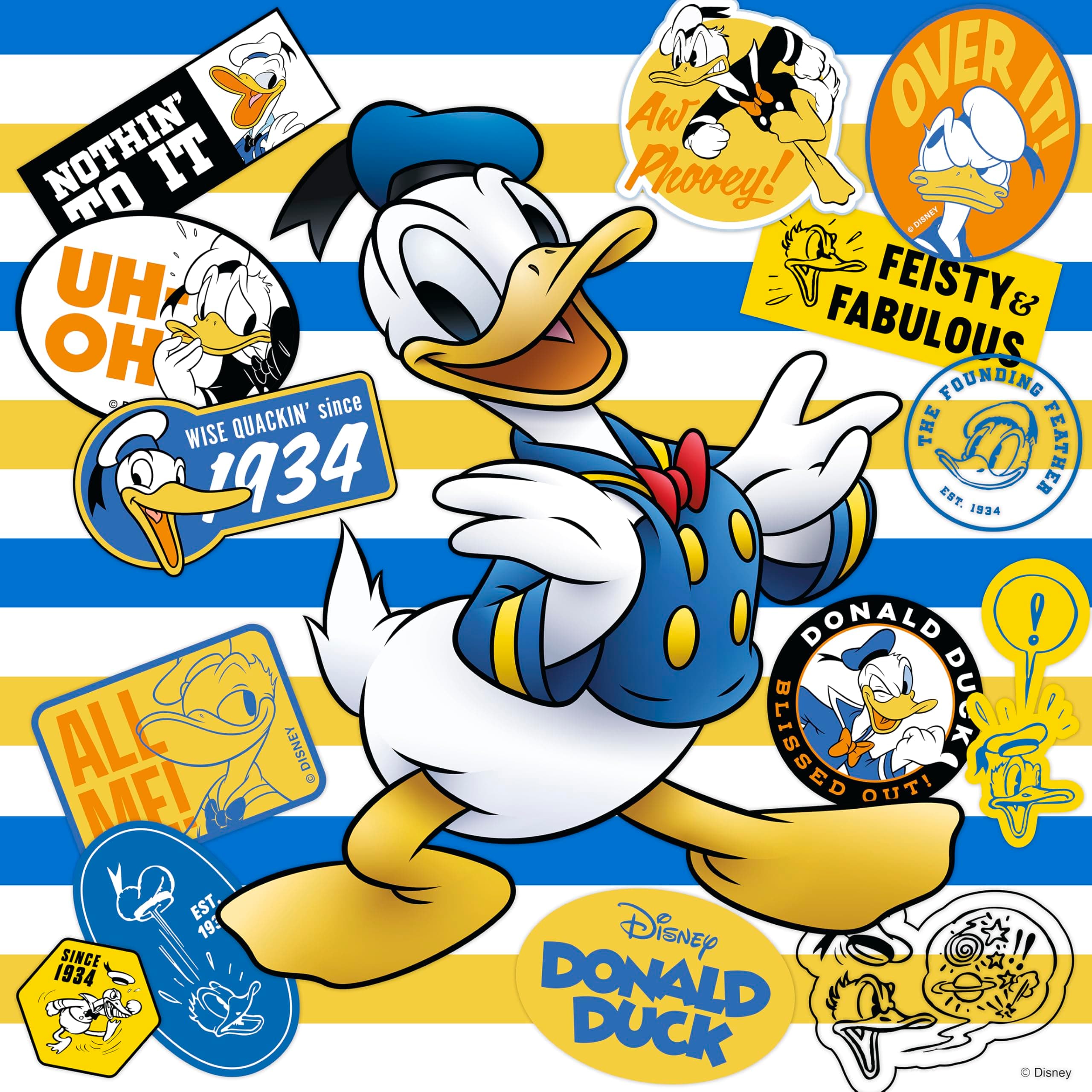 Ceaco - Disney - Donald Duck - 90th Collage - 300 Oversized Piece Jigsaw Puzzle