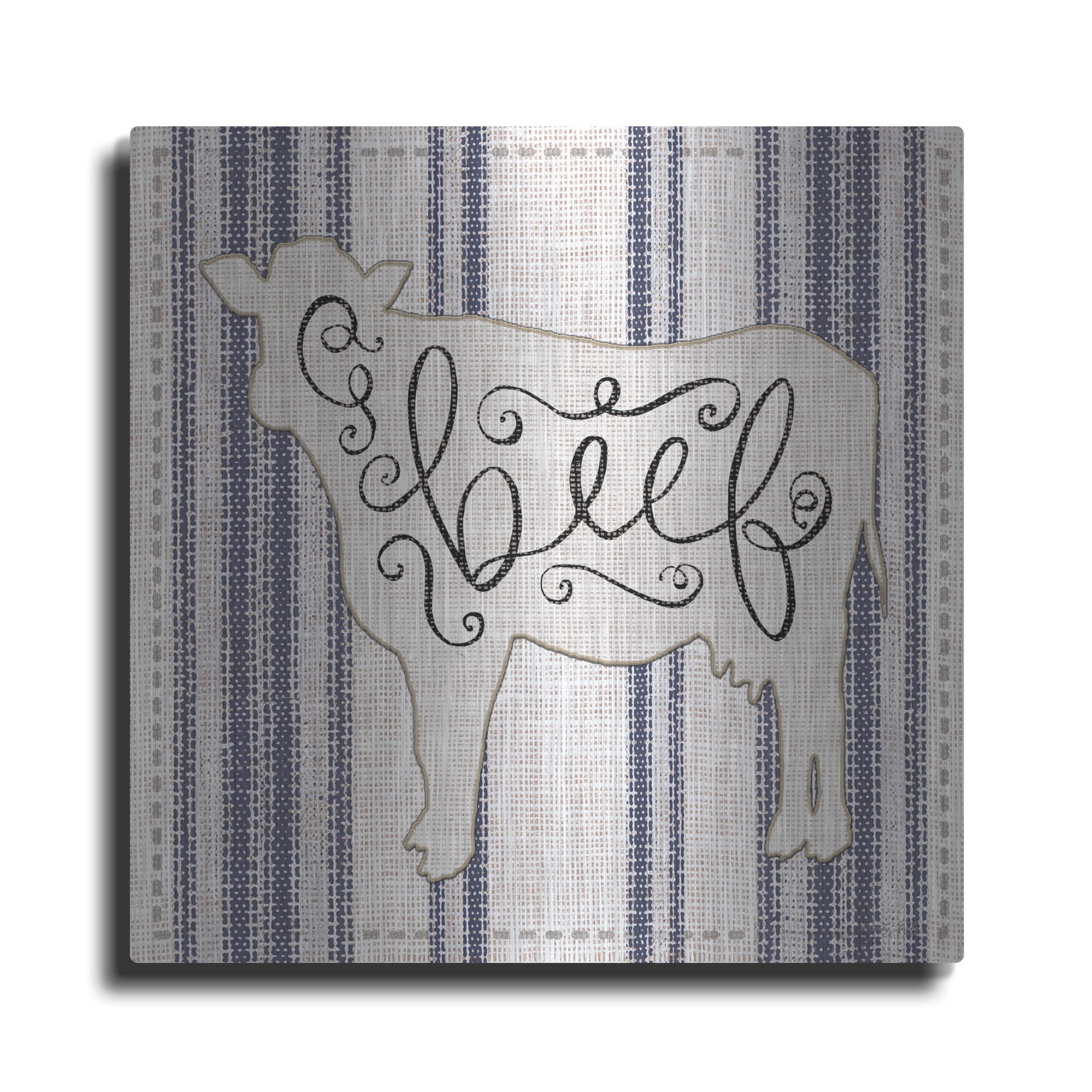 Beef EXC' by Cindy Jacobs, Metal Wall Art, 12" x 12"