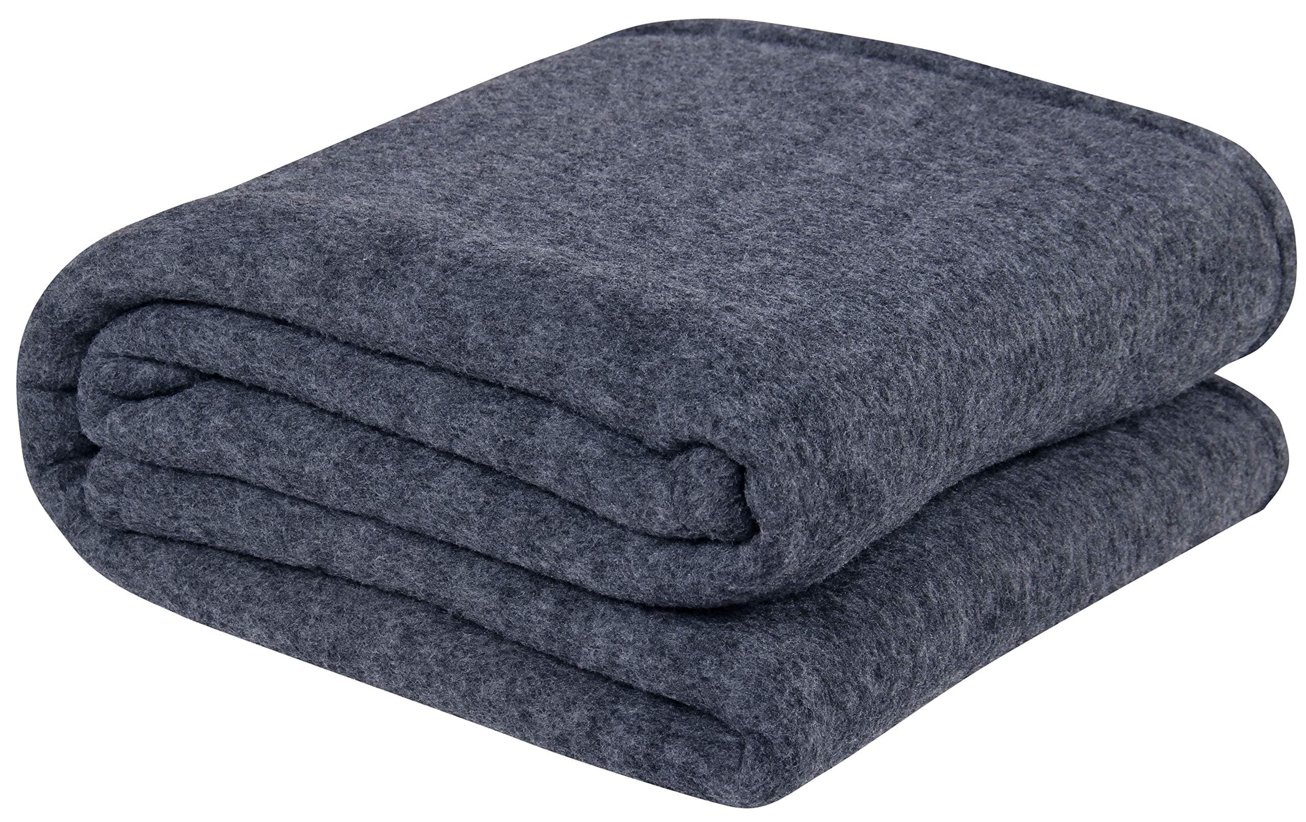 VAS COLLECTIONS® 300 TC Woolen Blanket Warm and Super Soft Heavy Weight Single Bed Blankets for Heavy Winter (Silver & Grey, 90X60 inches,1.4KG)