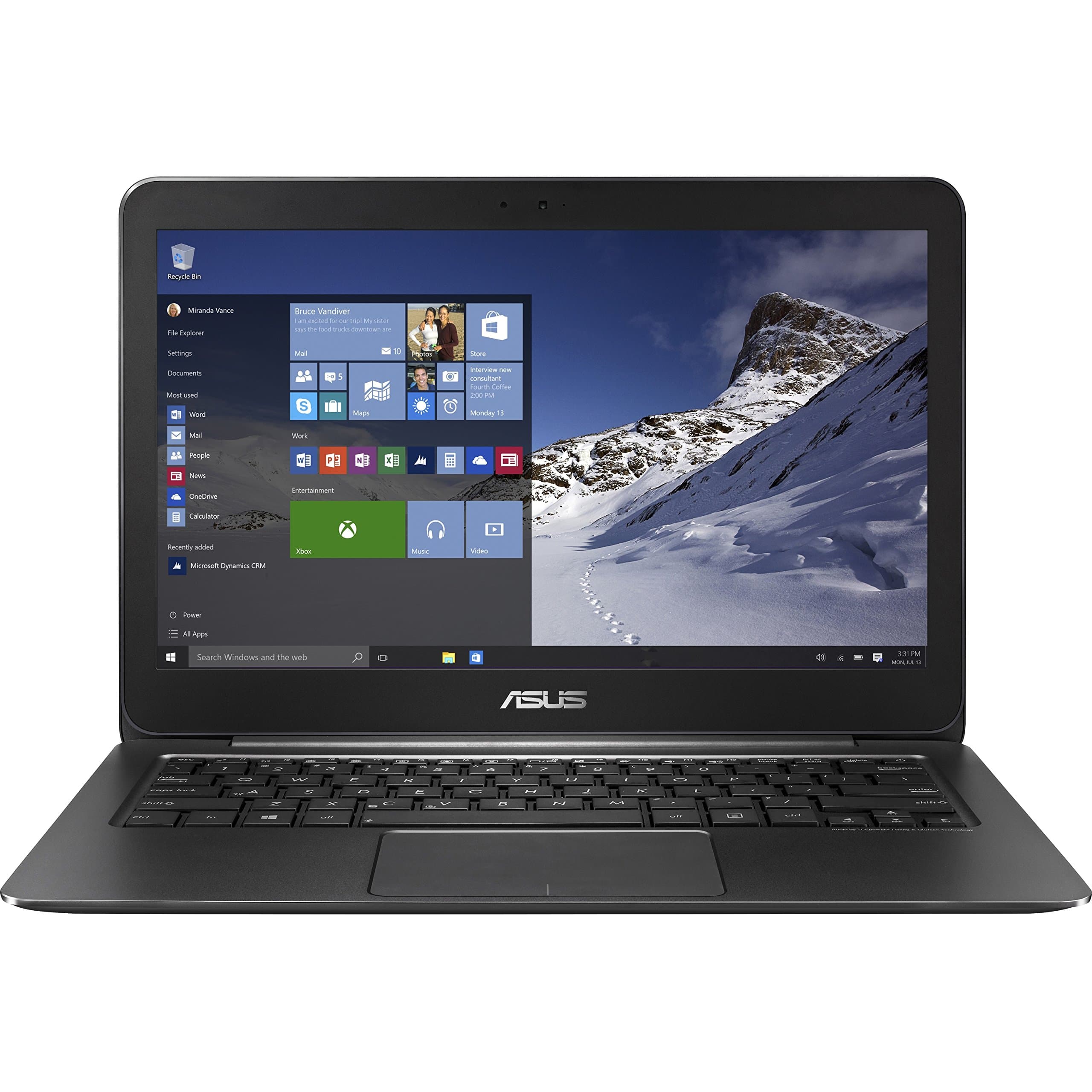 ASUS ZenBook UX305CA-EHM1 Laptop (Windows 10, Intel Core M3-6Y30, 13.3" LED-lit Screen, Storage: 256 GB, RAM: 8 GB) Obsidian Stone (Aluminum)