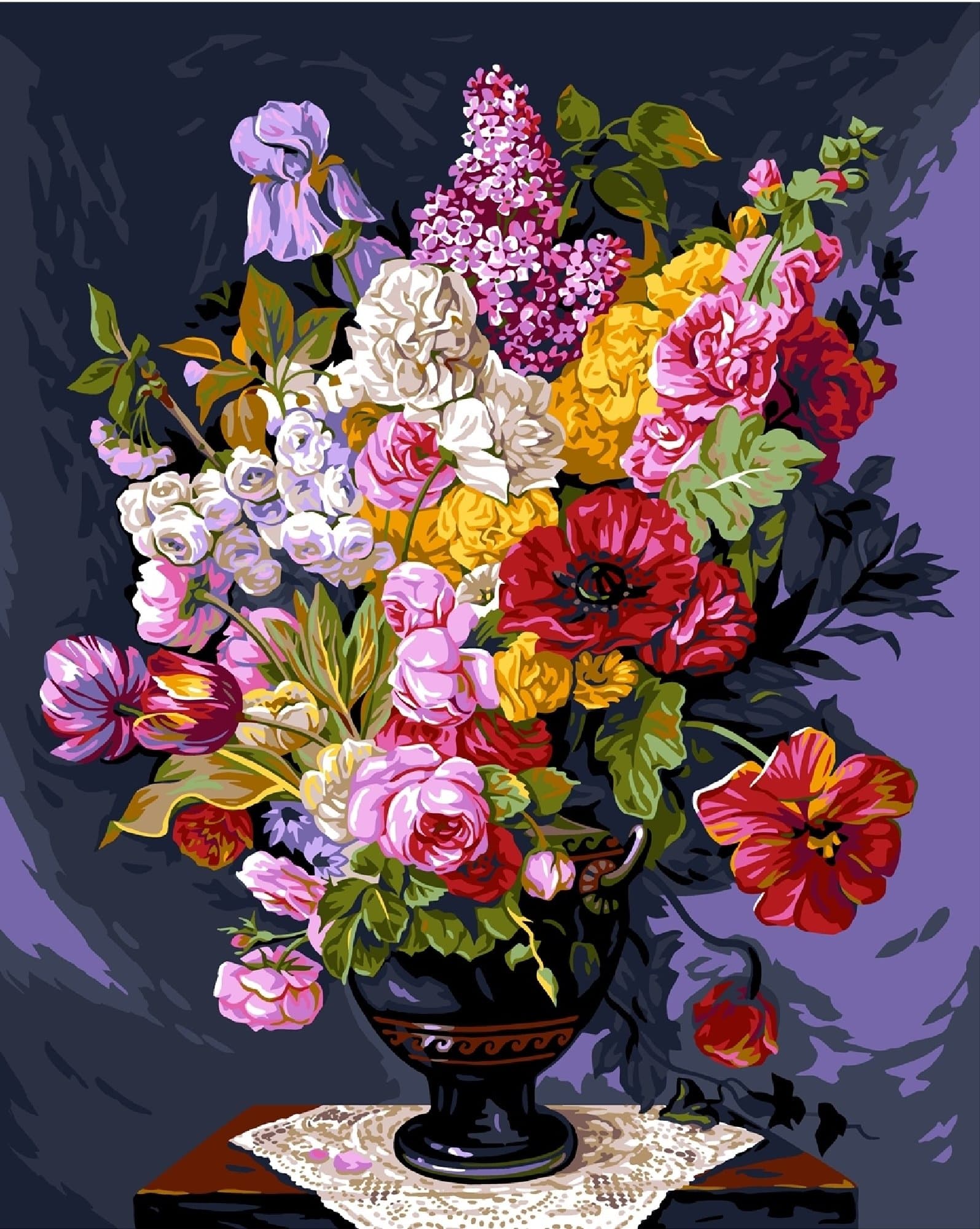 Grafitec Printed Tapestry/Needlepoint Canvas – Bouquet Champetre