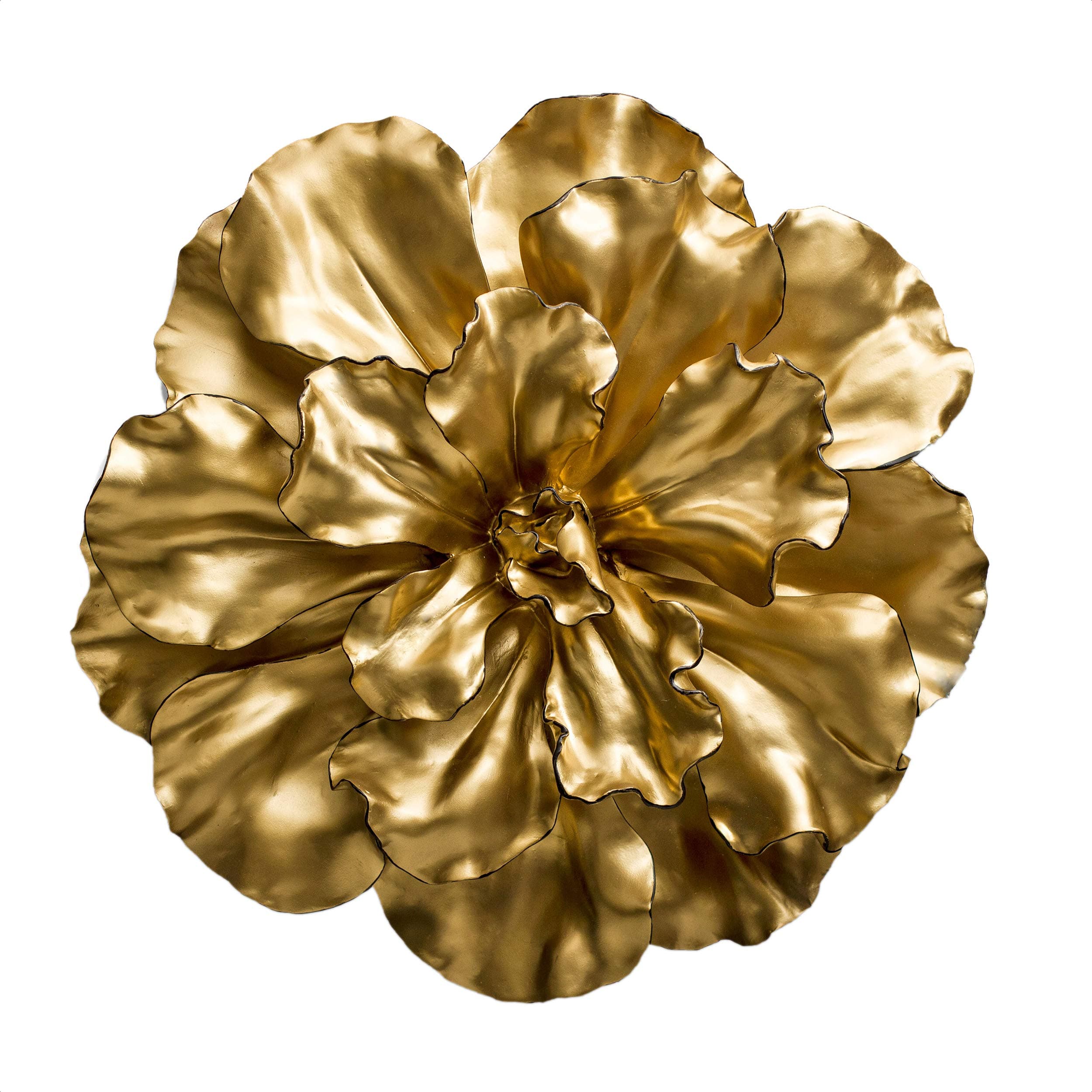 Original Wall Flower: Large and Bold Luxury Flower Wall Decor, Wall Accent (Gold)