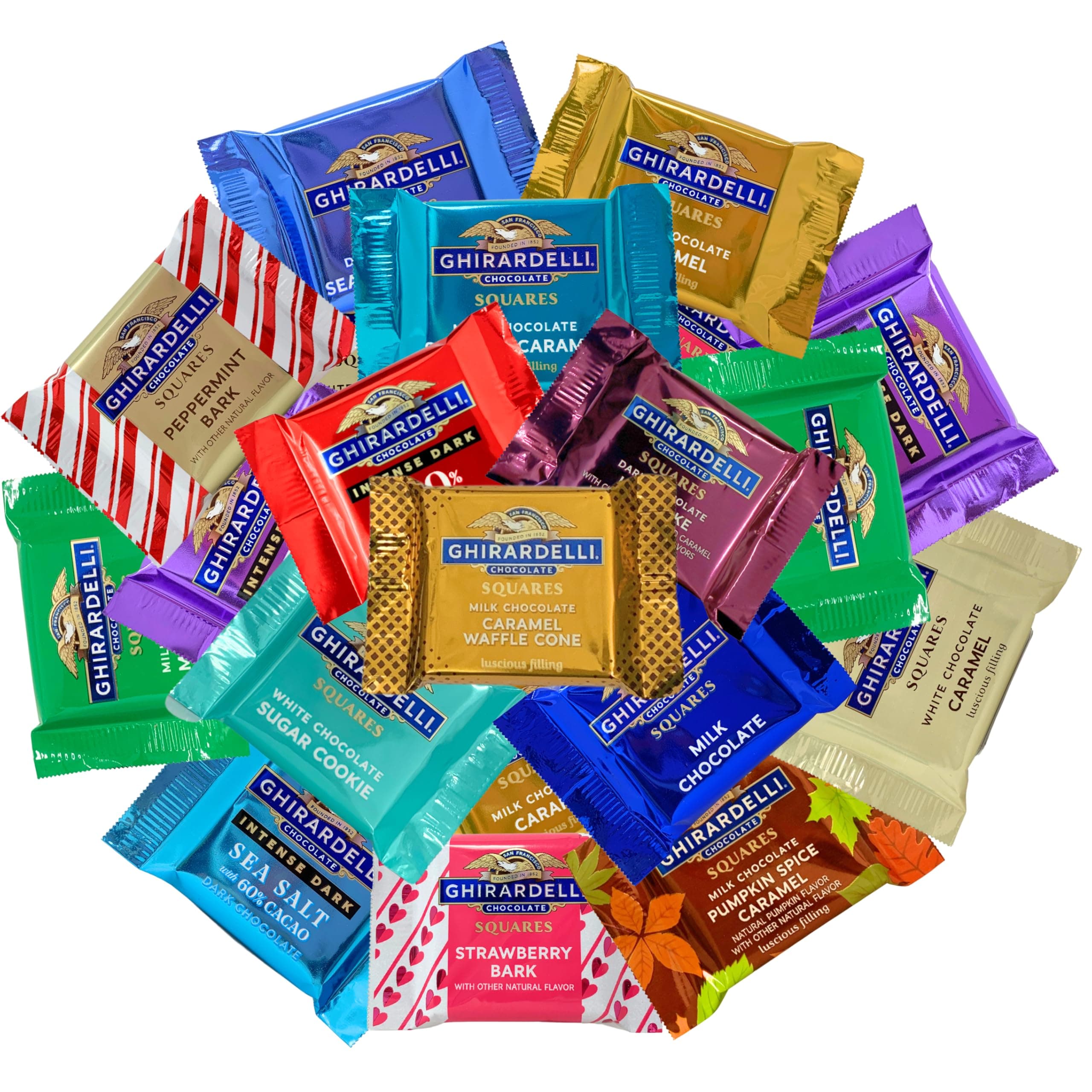 ULTIMATE GHIRARDELLI SQUARES CHOCOLATE COLLECTION (15 VARIETIES) (60)