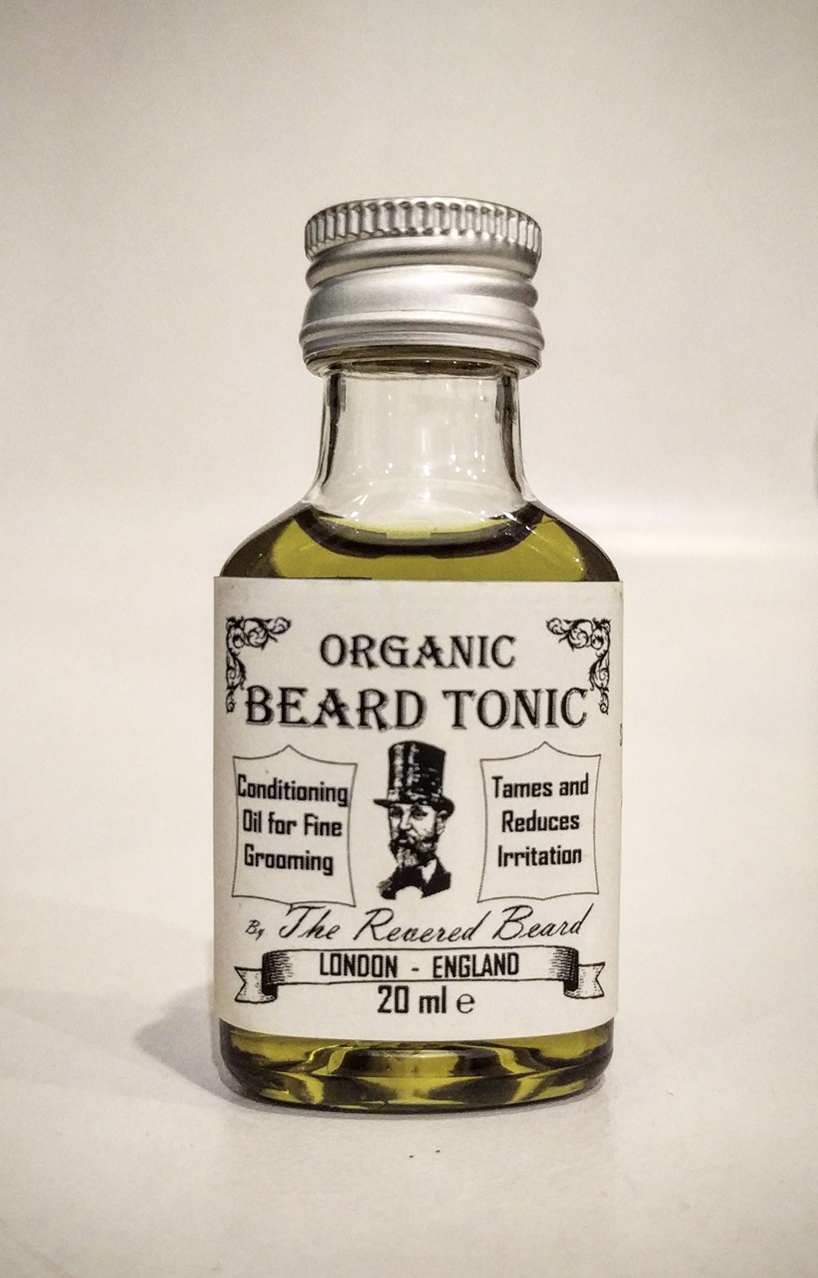 Organic Conditioning Beard Oil, Non-Greasy & Low Odour, Beard Tonic by Revered Beard London (20ml)