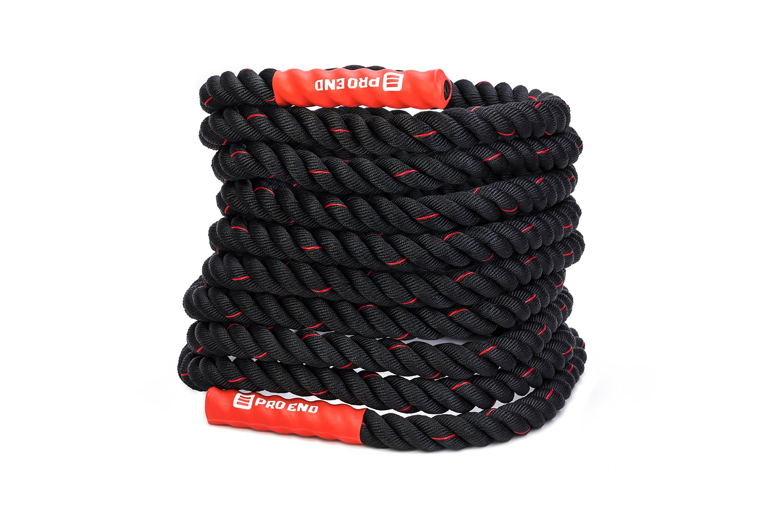 Pro End Battle Ropes - 1.5"/2" x 30/40/50ft Battle Ropes - Great for Strength Training, CrossFit, and Conditioning