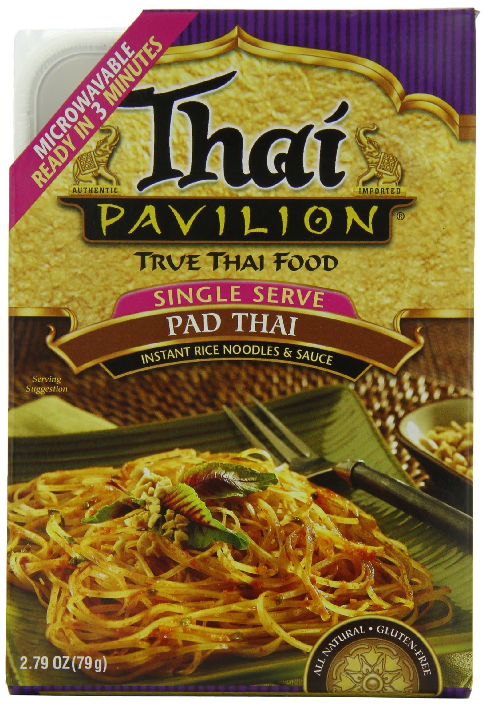 Thai Pavilion Single Serve Microwavable Pad Thai, 2.79-Ounce Boxes (Pack of 6)