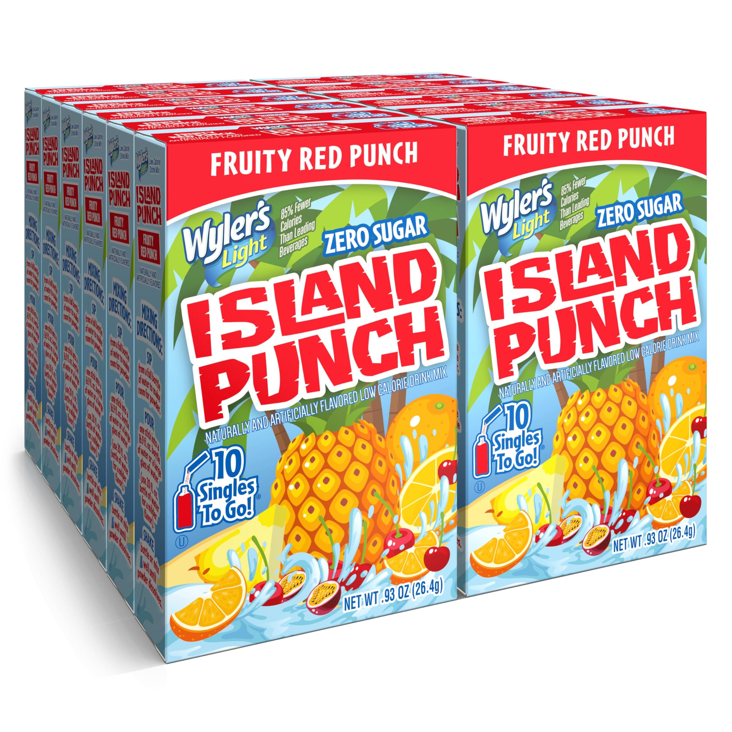 Island Punch, Fruity Red Punch, 10 CT (Pack - 12)
