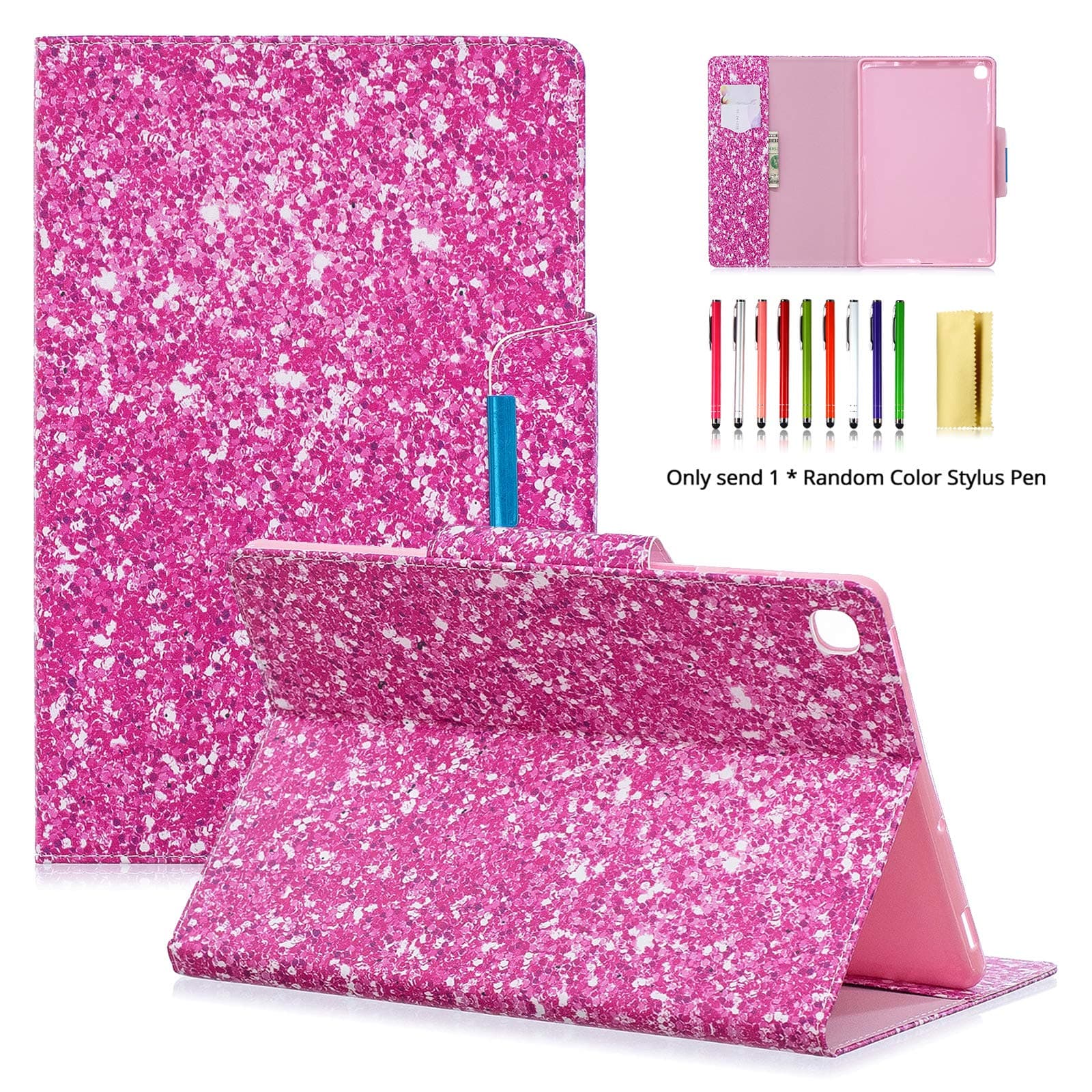 LittleMax Case Comptible for Samsung Galaxy Tab A 10.1 2019 SM-T510/T515 - Snug Fit Lightweight Stand Shell Magnetic Closure Cover for Galaxy Tab A 10.1 Inch SM-T510 / SM-T515 (#3 Rose Sand)