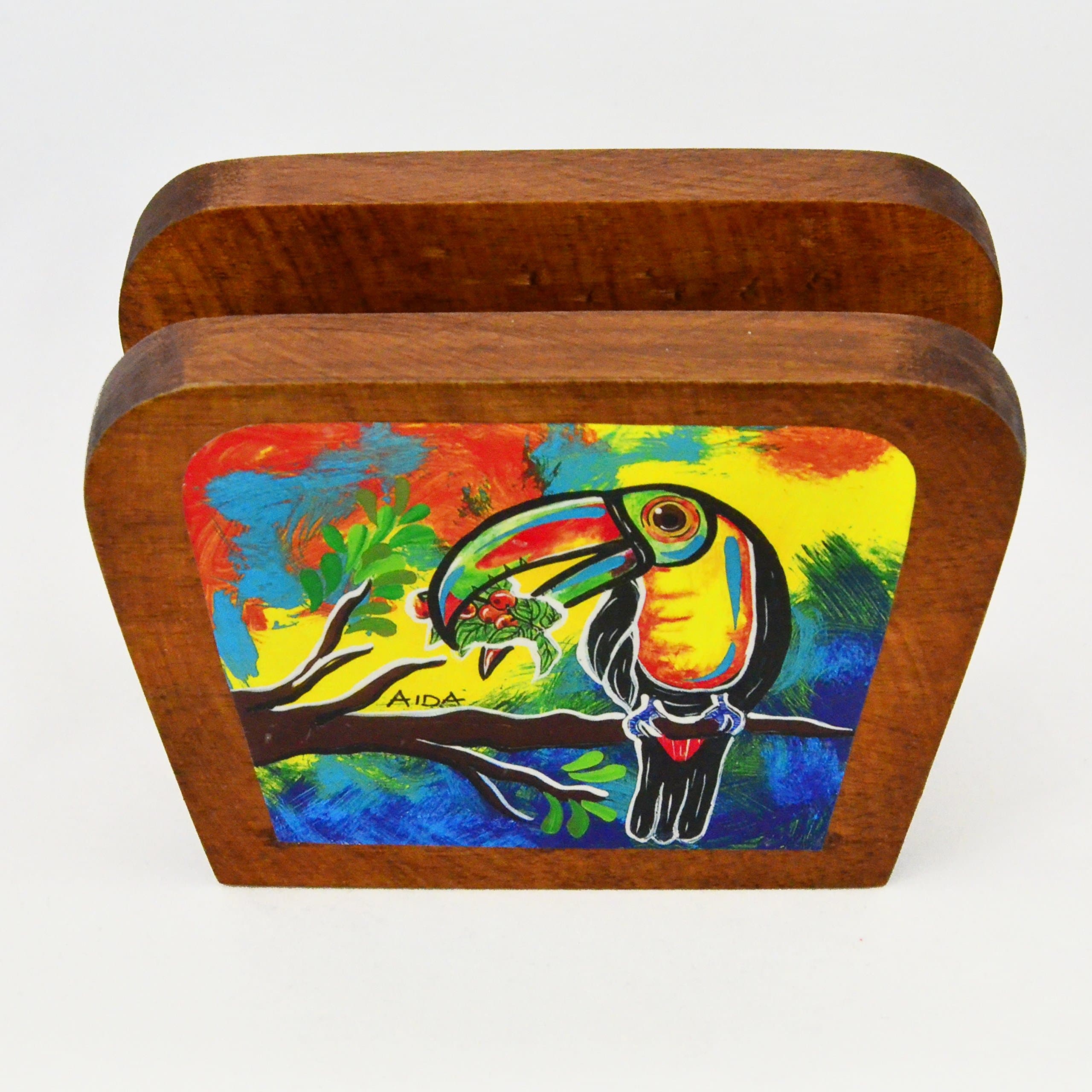 Costa Rican toucan print: napkin holder