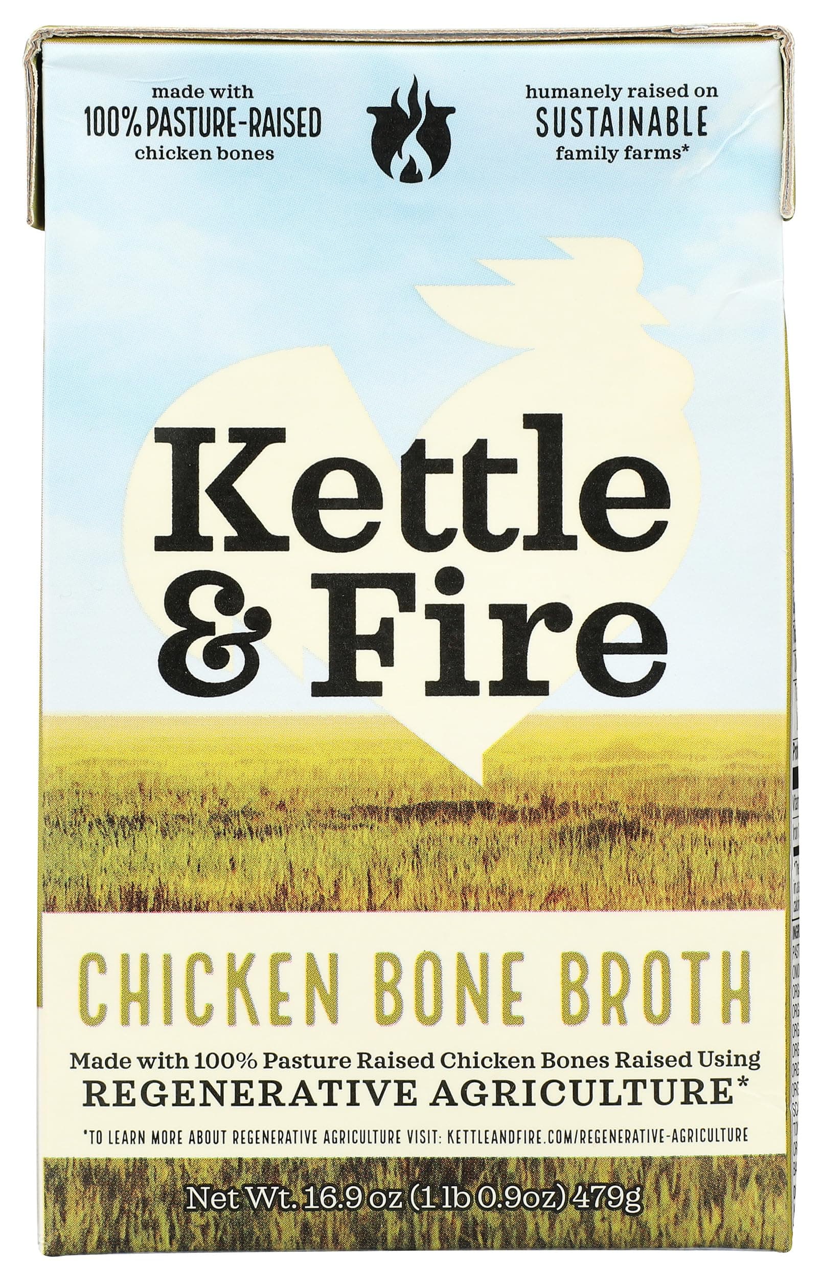 Kettle & Fire Regenerative Agriculture Chicken Bone Broth, 16.9 OZ