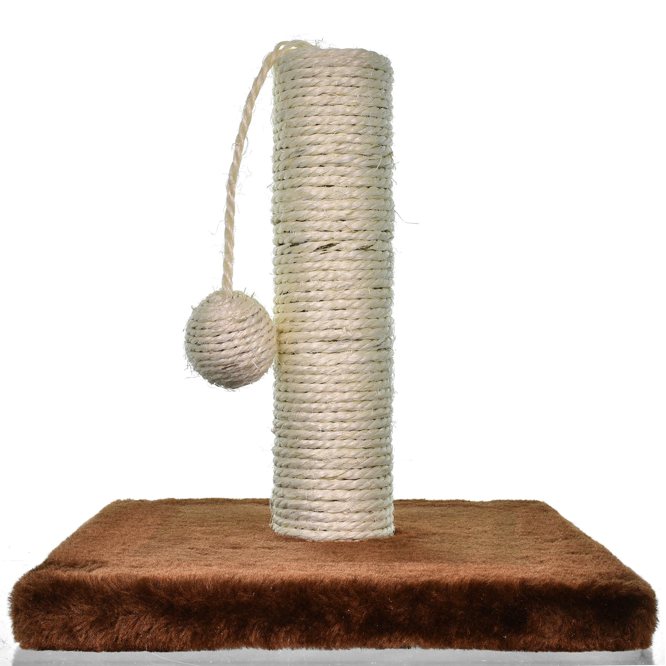 Cat Toys Plus scratch and play post with attached ball for more kitty fun- more fun than catnip