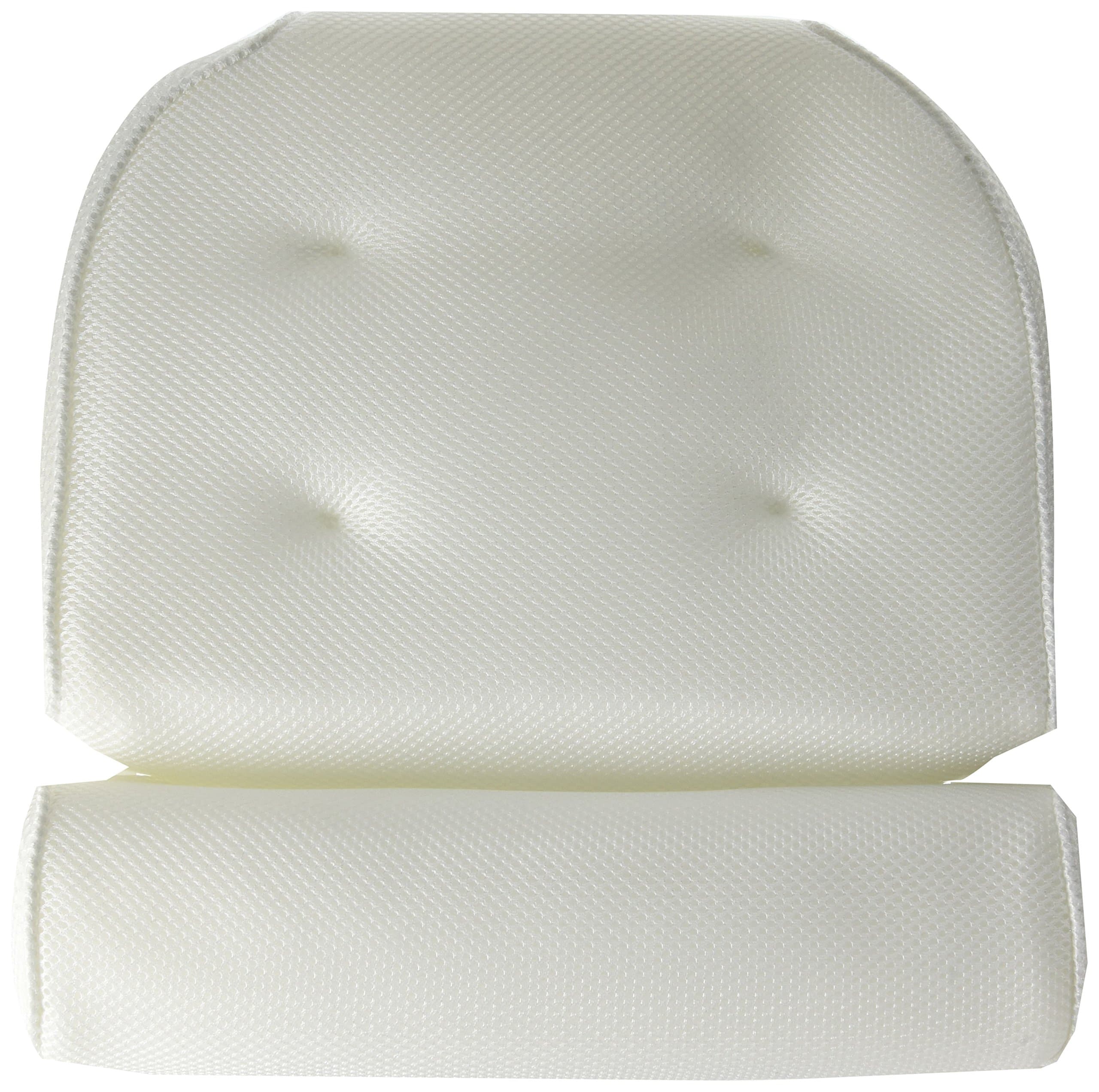 Blue Coast Collection–Bath Pillow for Tub with Konjac Sponge–Large Size for Bathtub, Hot Tub, Jacuzzi, and Home Spa–Non-Slip Luxury Support for Head, Neck, Back and Shoulders, 4 Strong Suction Cups