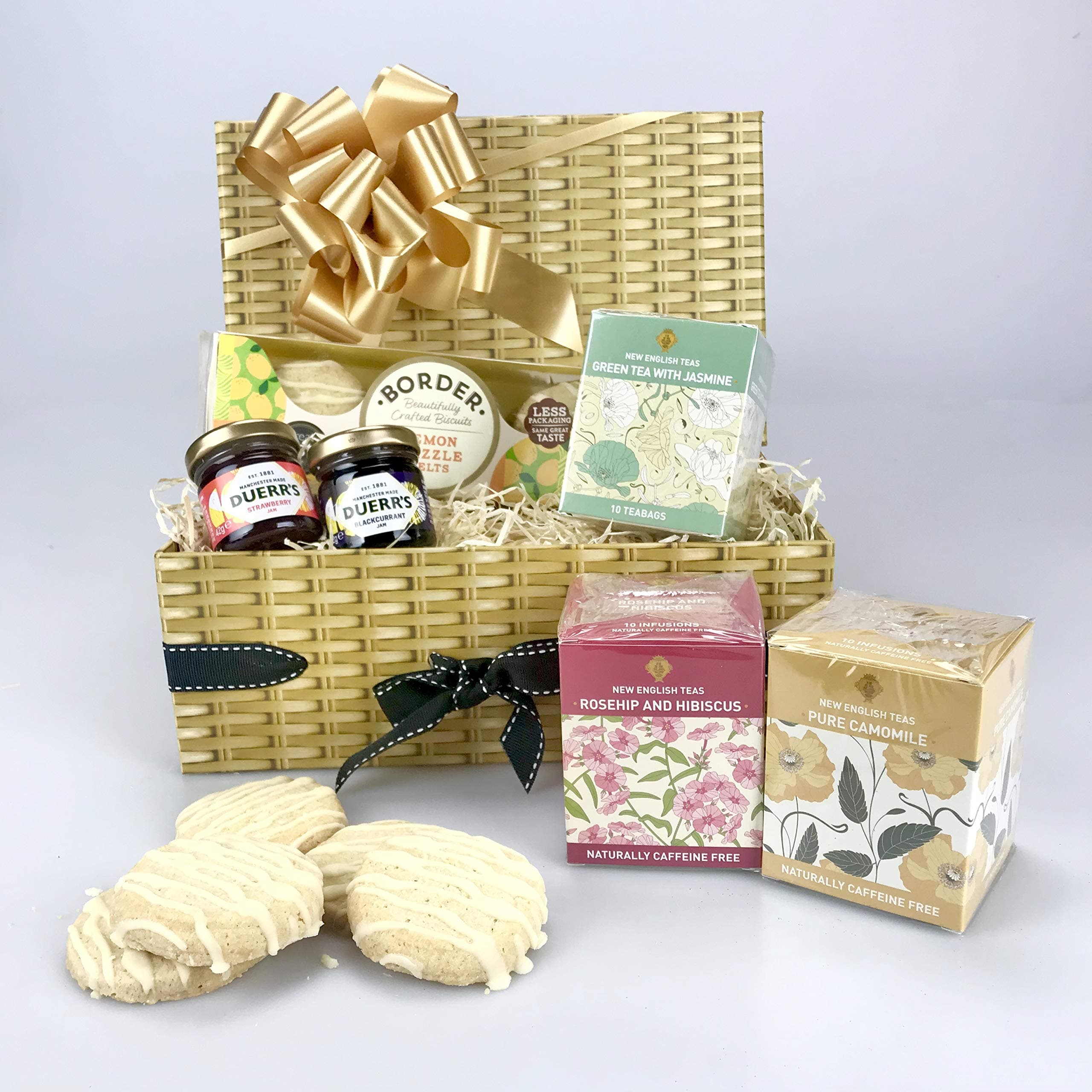 Gifthamperz Tea Timetreats Hamper Gift Box Includes Teas, Jam and Biscuits