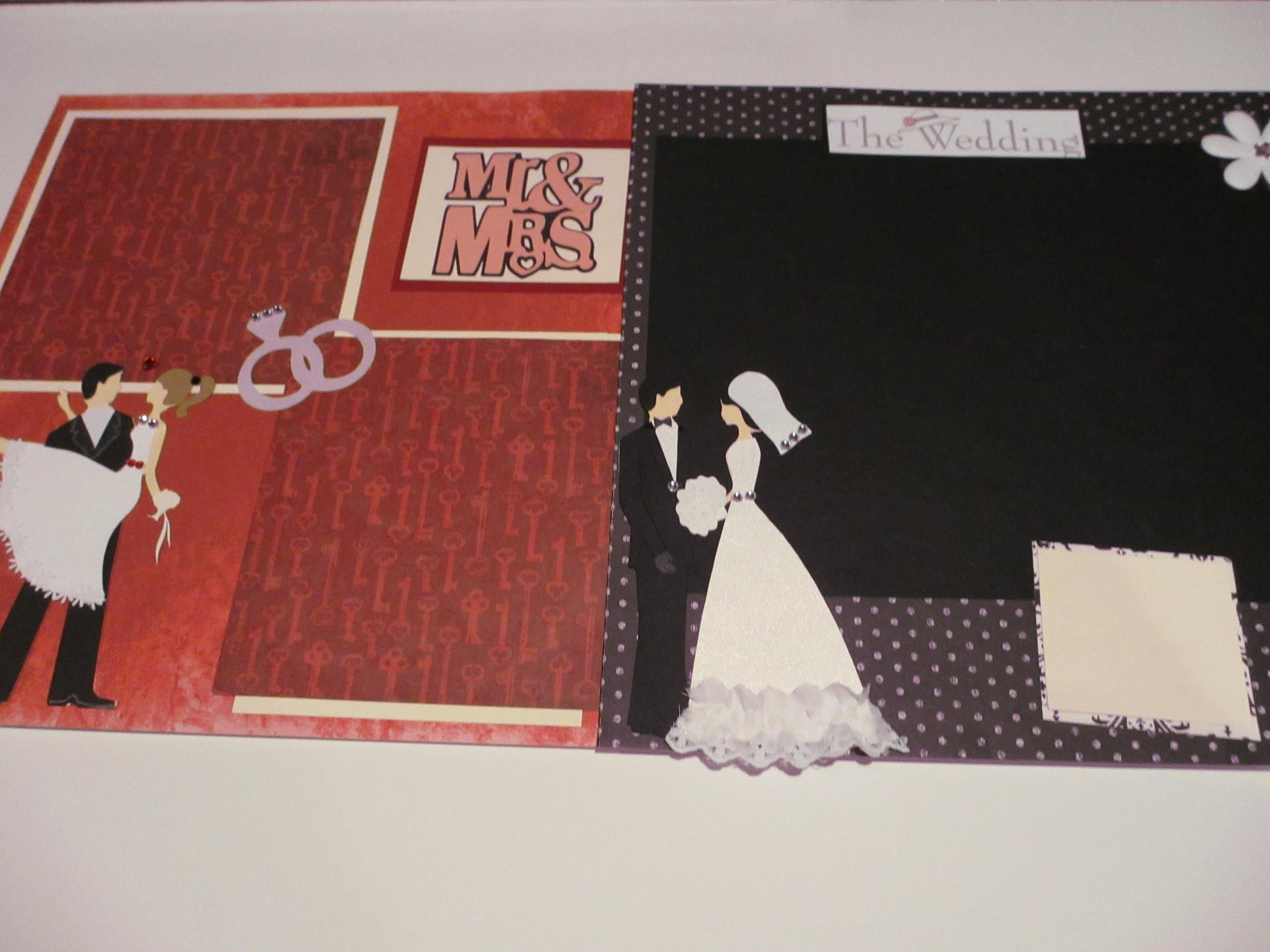 20 Handmade 12x12 Complete Wedding Scrapbook Pages