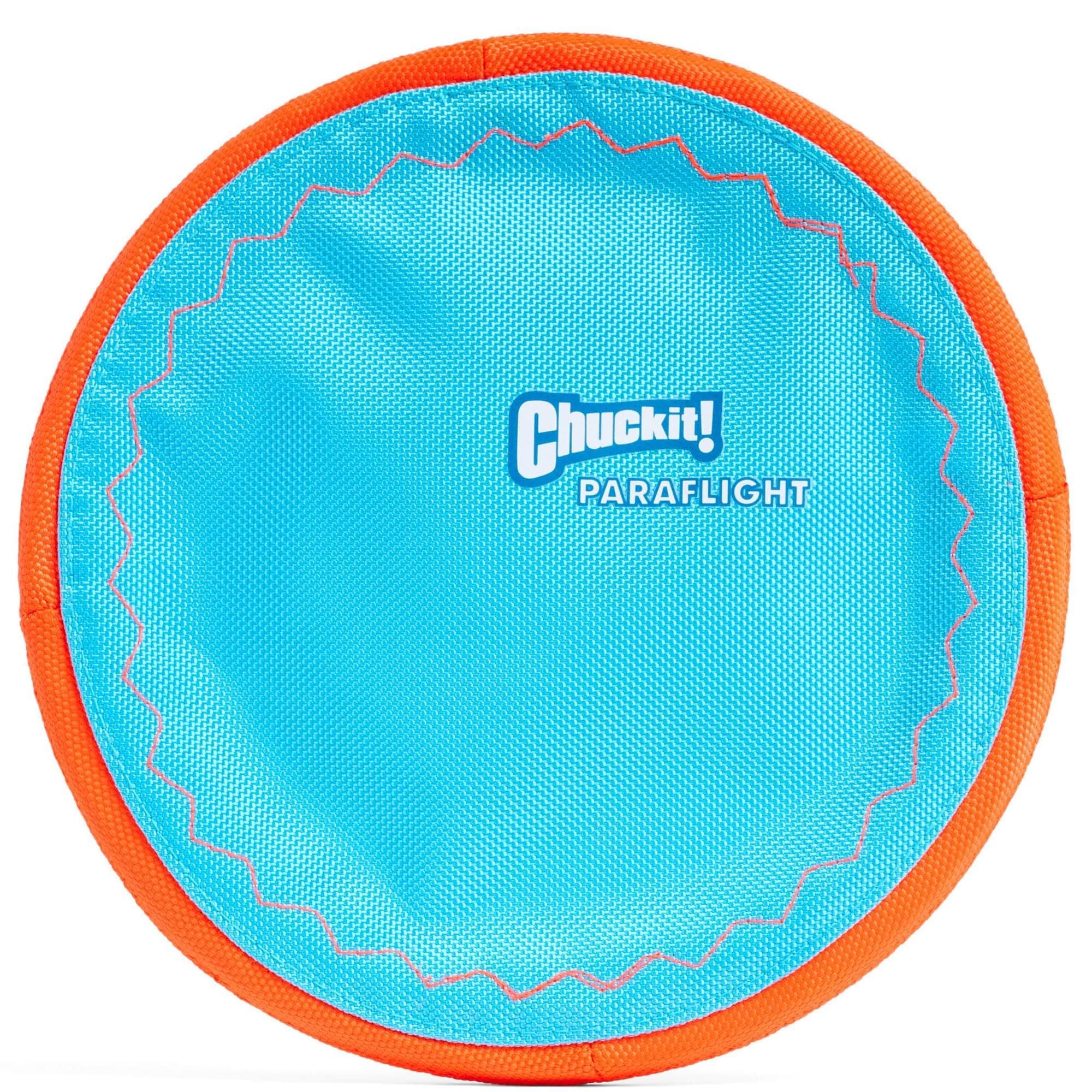 Chuckit! Flying Disc Dog Toy Paraflight Floating Frisbee Fetch Play Lightweight Tossing Frisbee Toy for Dogs for Land and Water - Large
