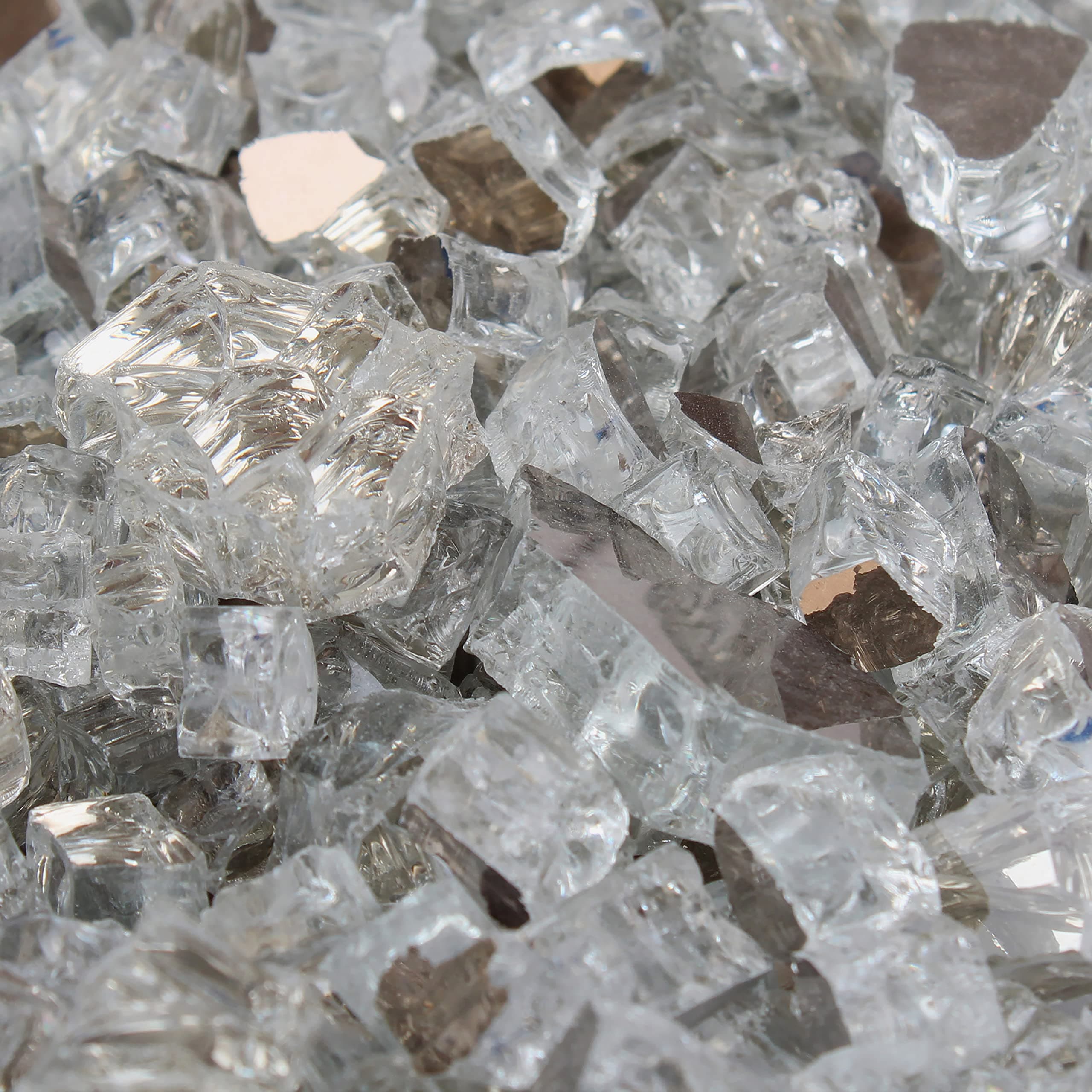 Blue Ridge Brand Reflective Fire Pit Glass (3 Pound, Clear)