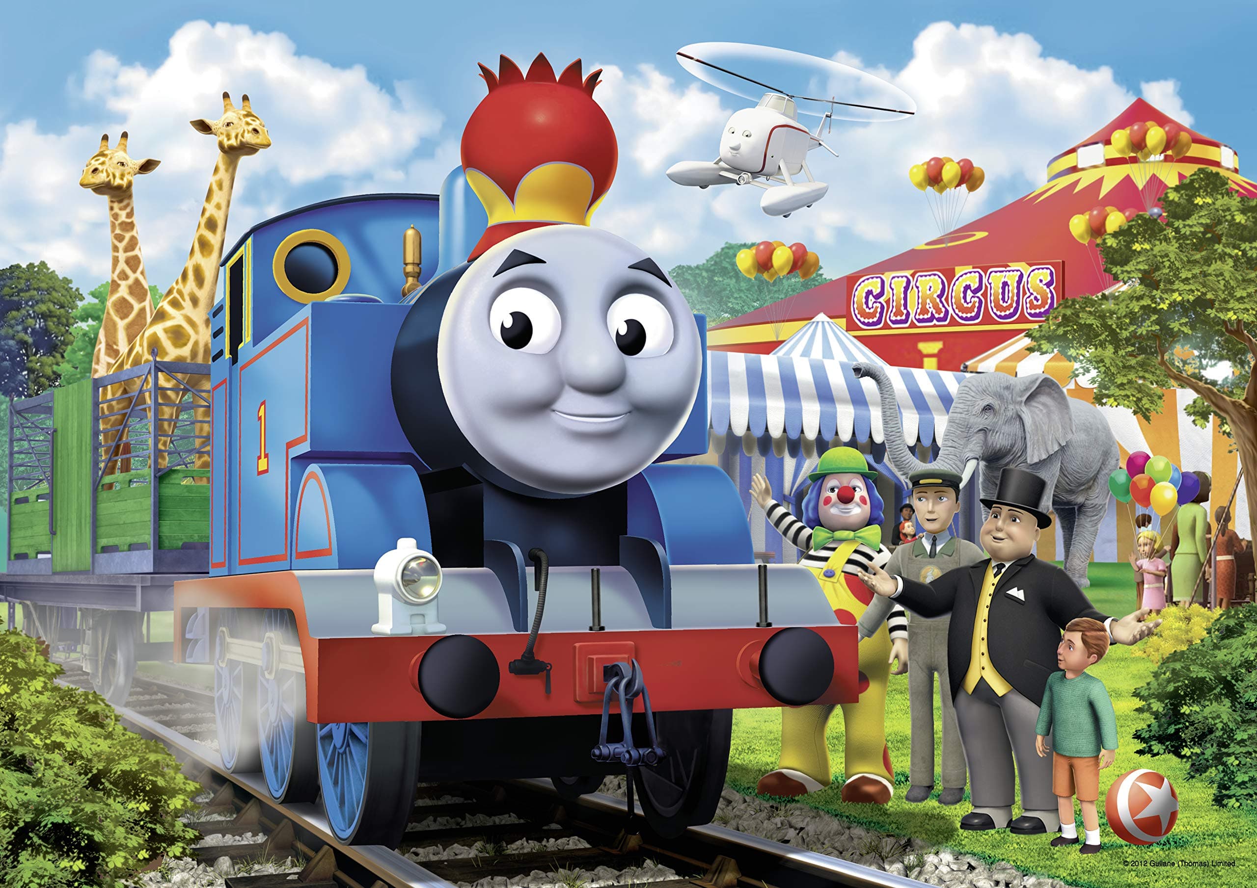 Ravensburger Thomas & Friends Circus Fun Floor Puzzle in a Suitcase Box, 24-Piece Jigsaw Puzzle for Kids – Every Piece is Unique, Pieces Fit Together Perfectly